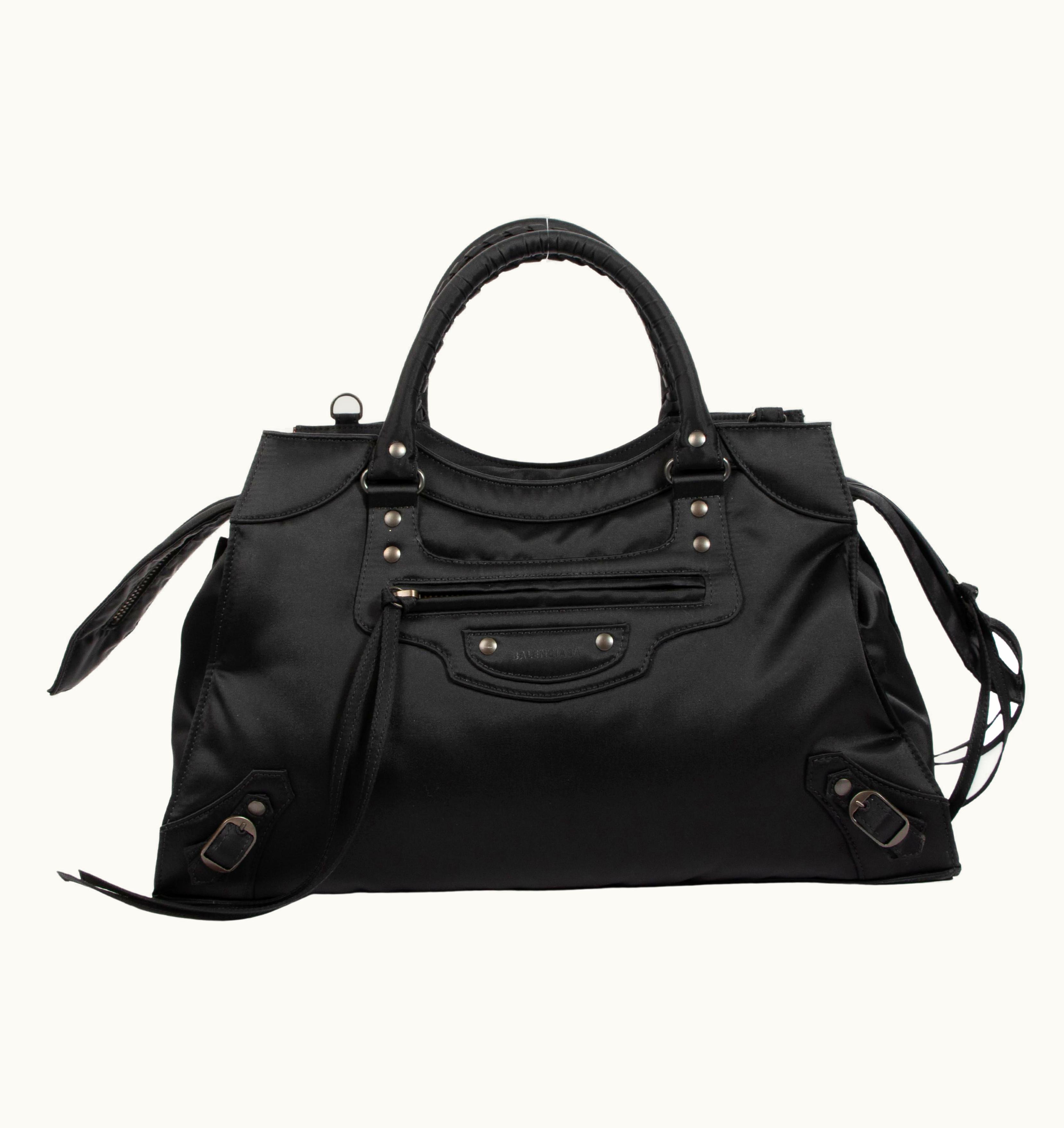 Balenciaga Balenciaga Black Nylon Neo Classic Medium Shoulder Bag