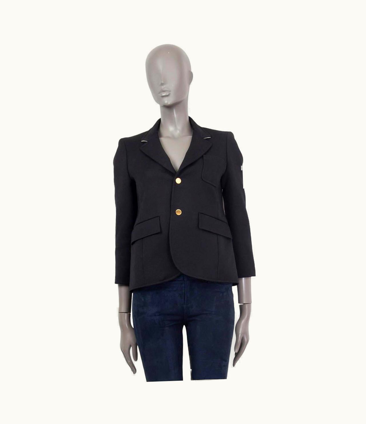 Balenciaga Balenciaga Black Wool Cropped Blazer Jacket