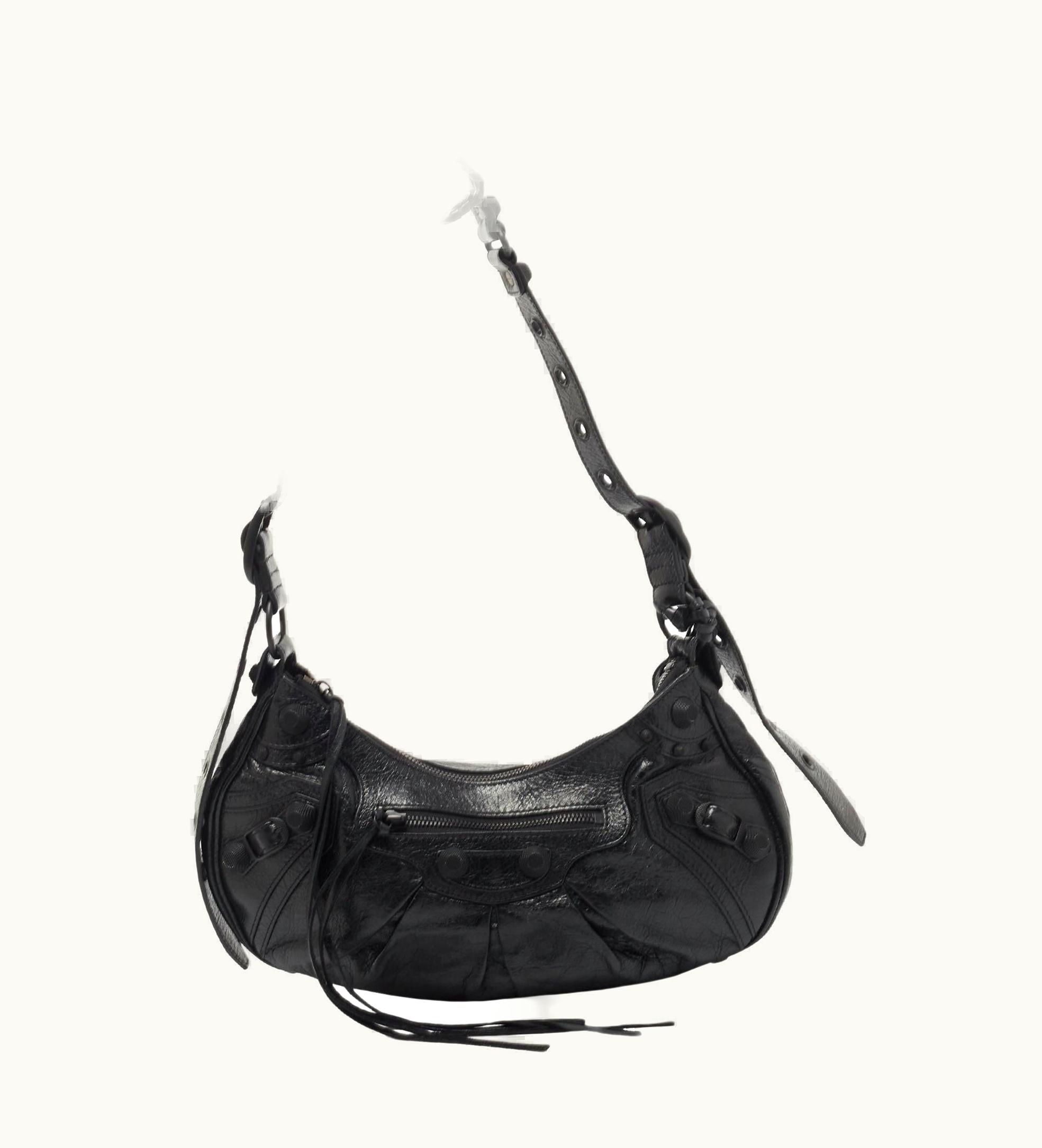 Balenciaga Balenciaga Black Leather Le Cagole Small Shoulder Bag