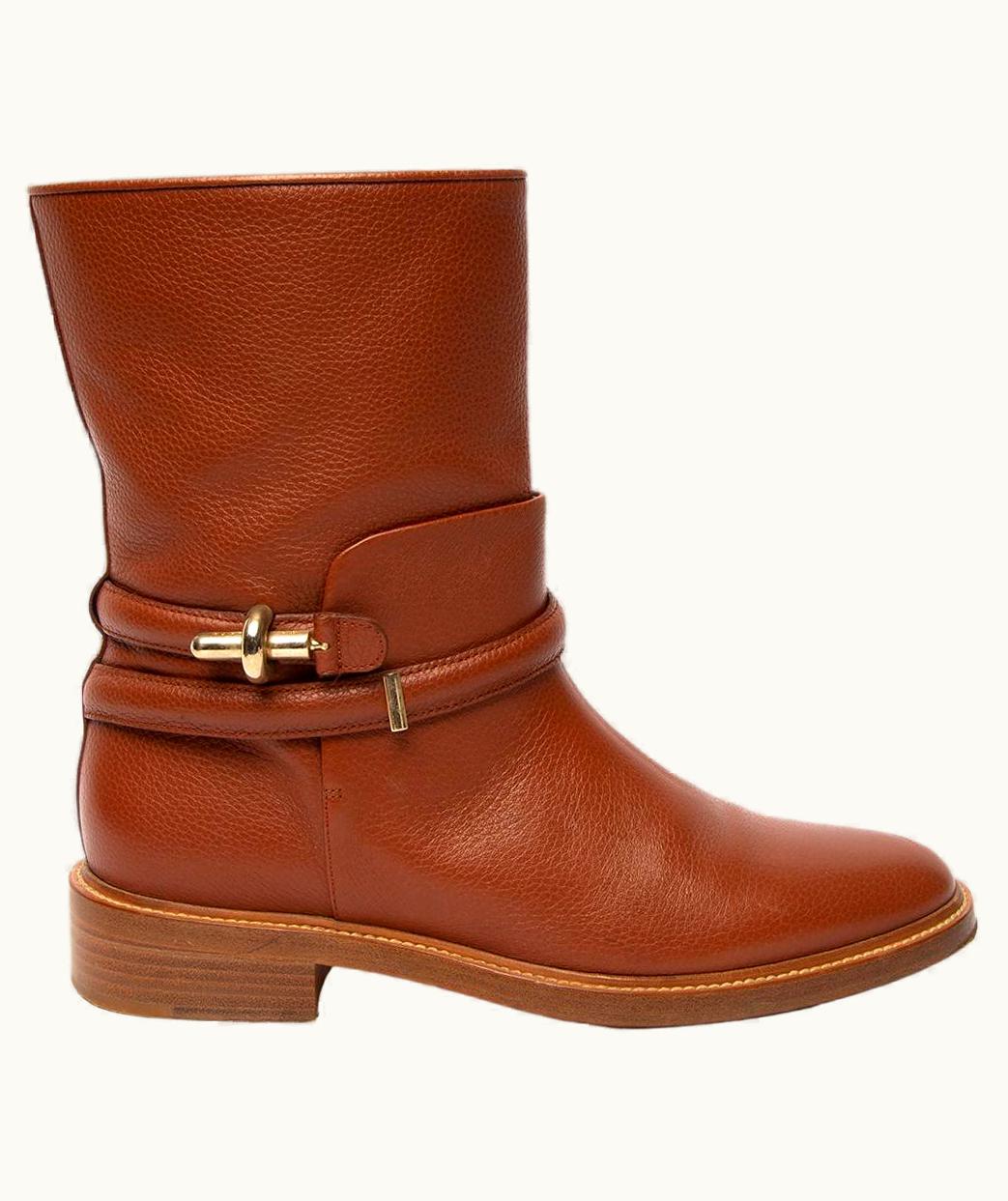 Balenciaga Balenciaga Women' Leather Strap Detail Ankle Boots