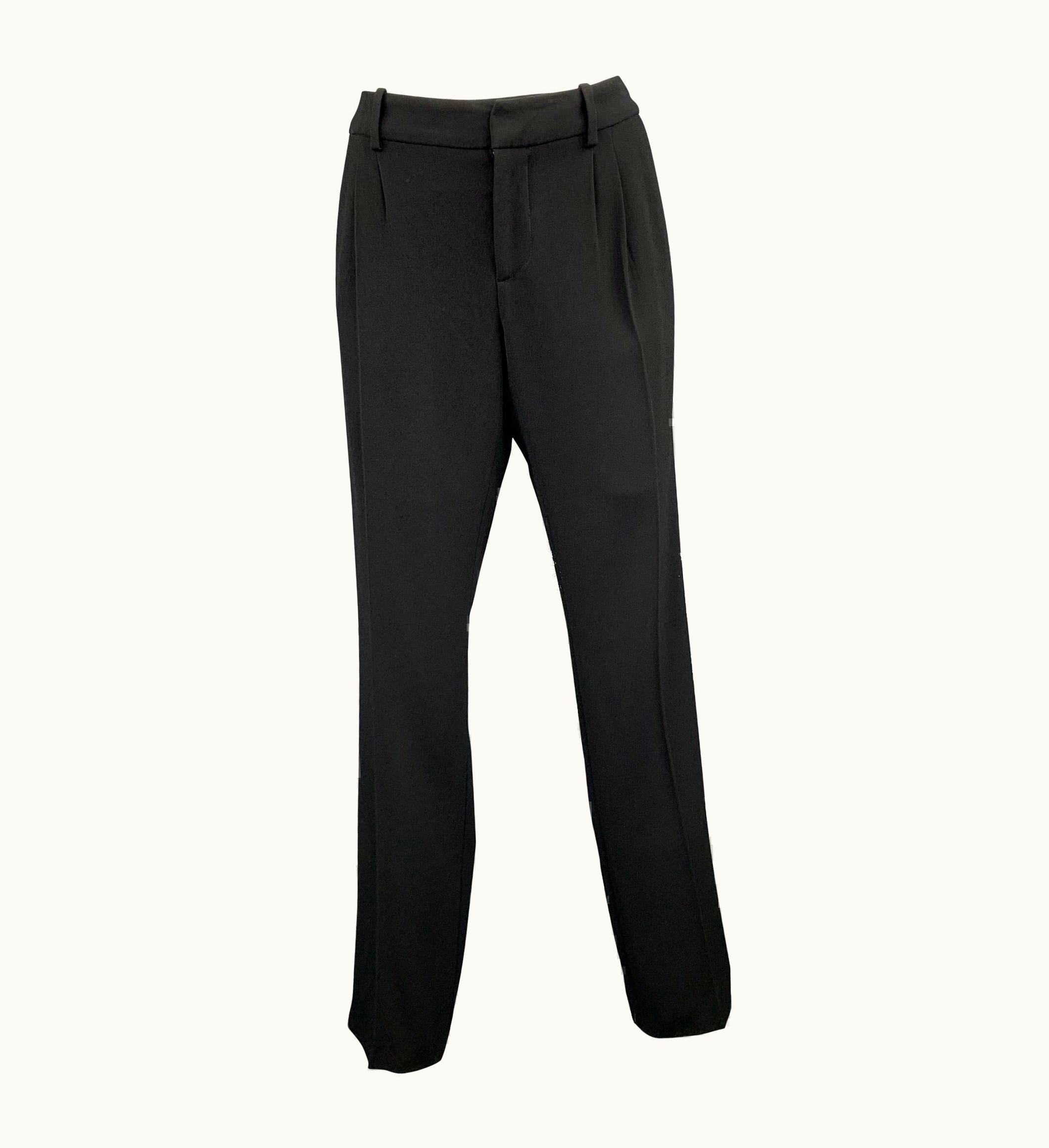 Balenciaga Balenciaga Black Triacetate Blend Pleated Dress Pants