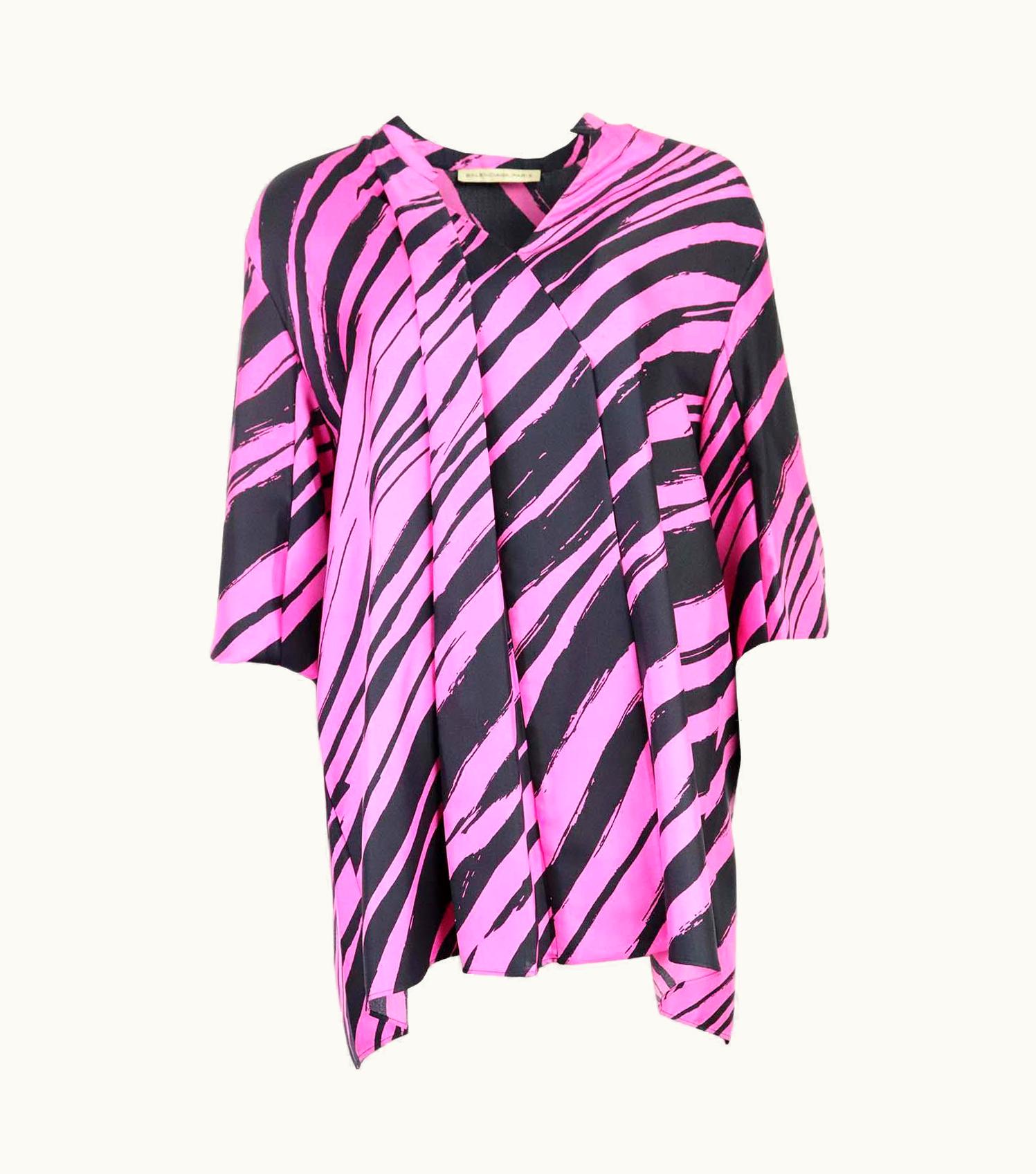 Balenciaga Balenciaga Printed Silk Twill Blouse Uk