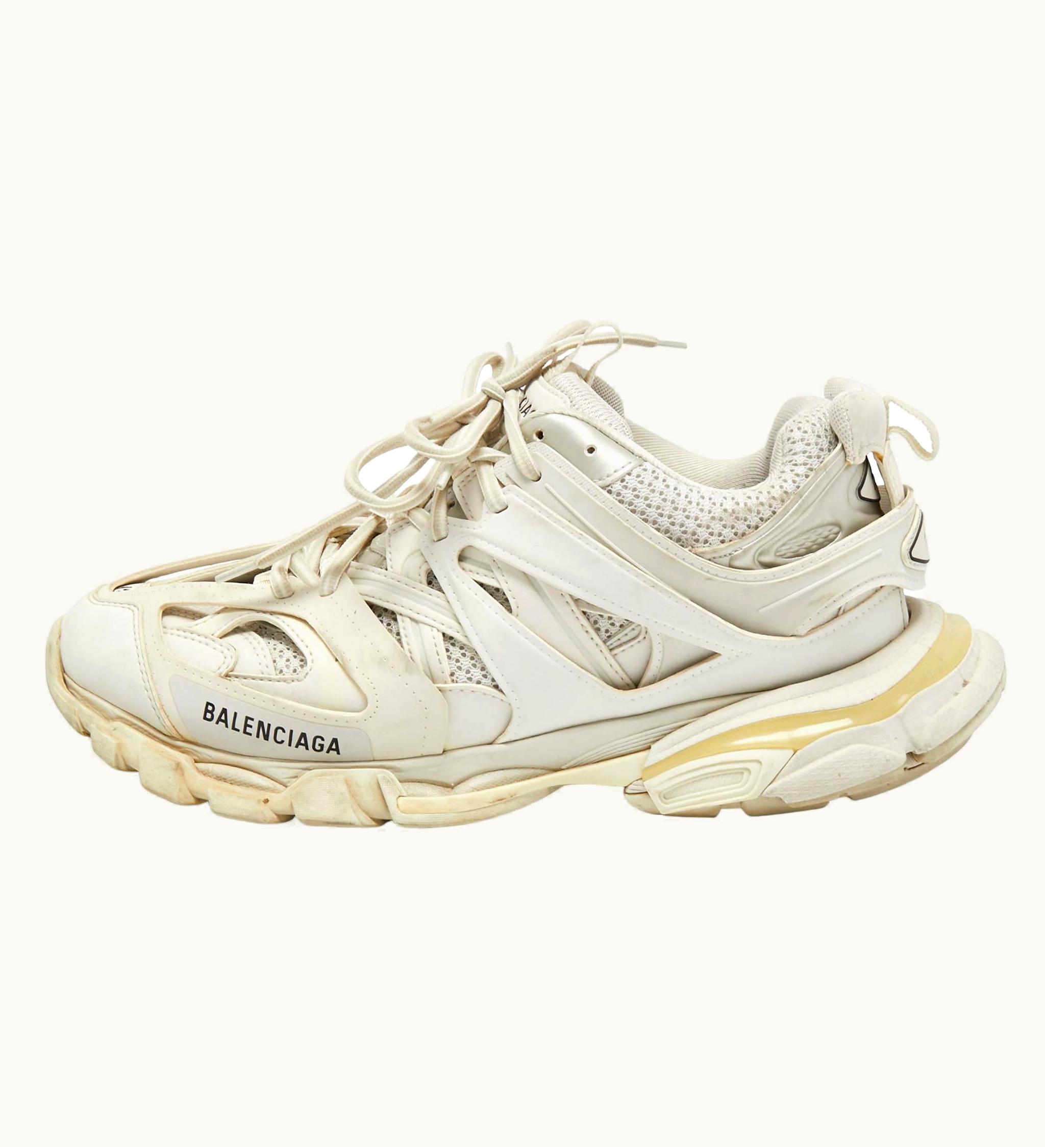 Balenciaga Balenciaga White Mesh And Leather Track Sneakers