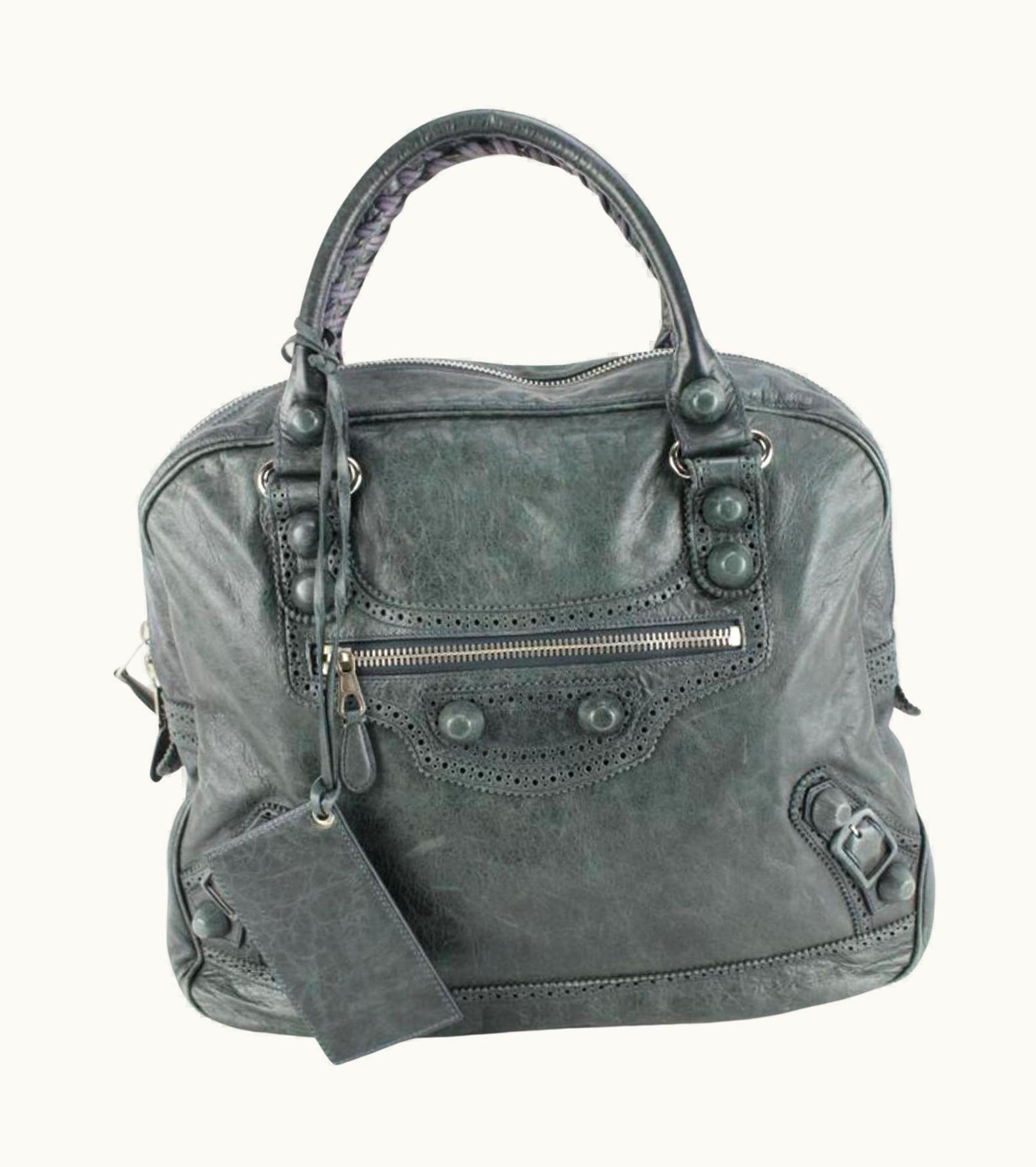 Balenciaga Balenciaga Charcoal Grey The Office Giant Attache Briefcase 32ba54s