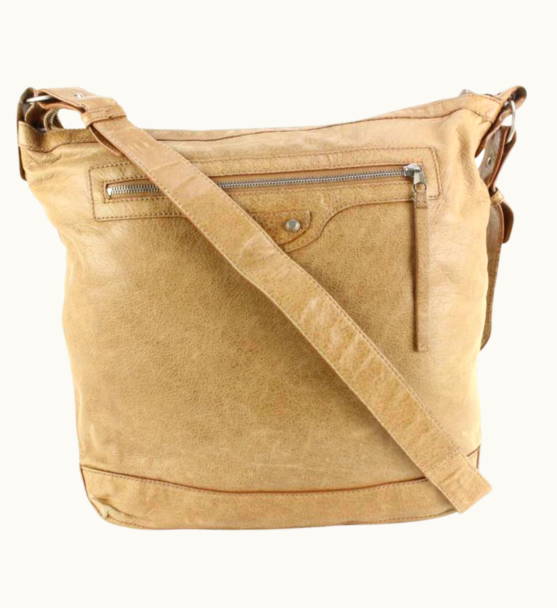 Balenciaga Balenciaga Brown Leather Classic The Day Hobo Messenger 14ba53s