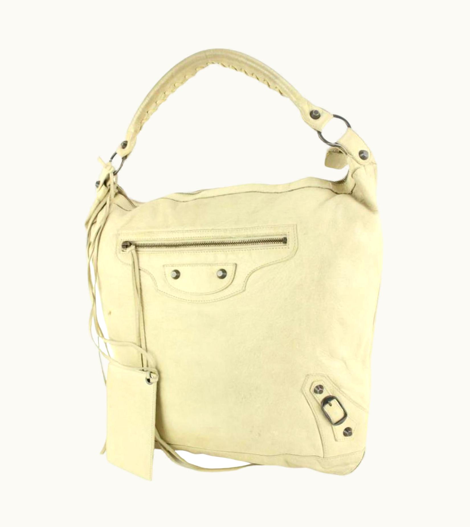 Balenciaga Balenciaga Cream Leather The Day One Hobo Bag 18ba53s