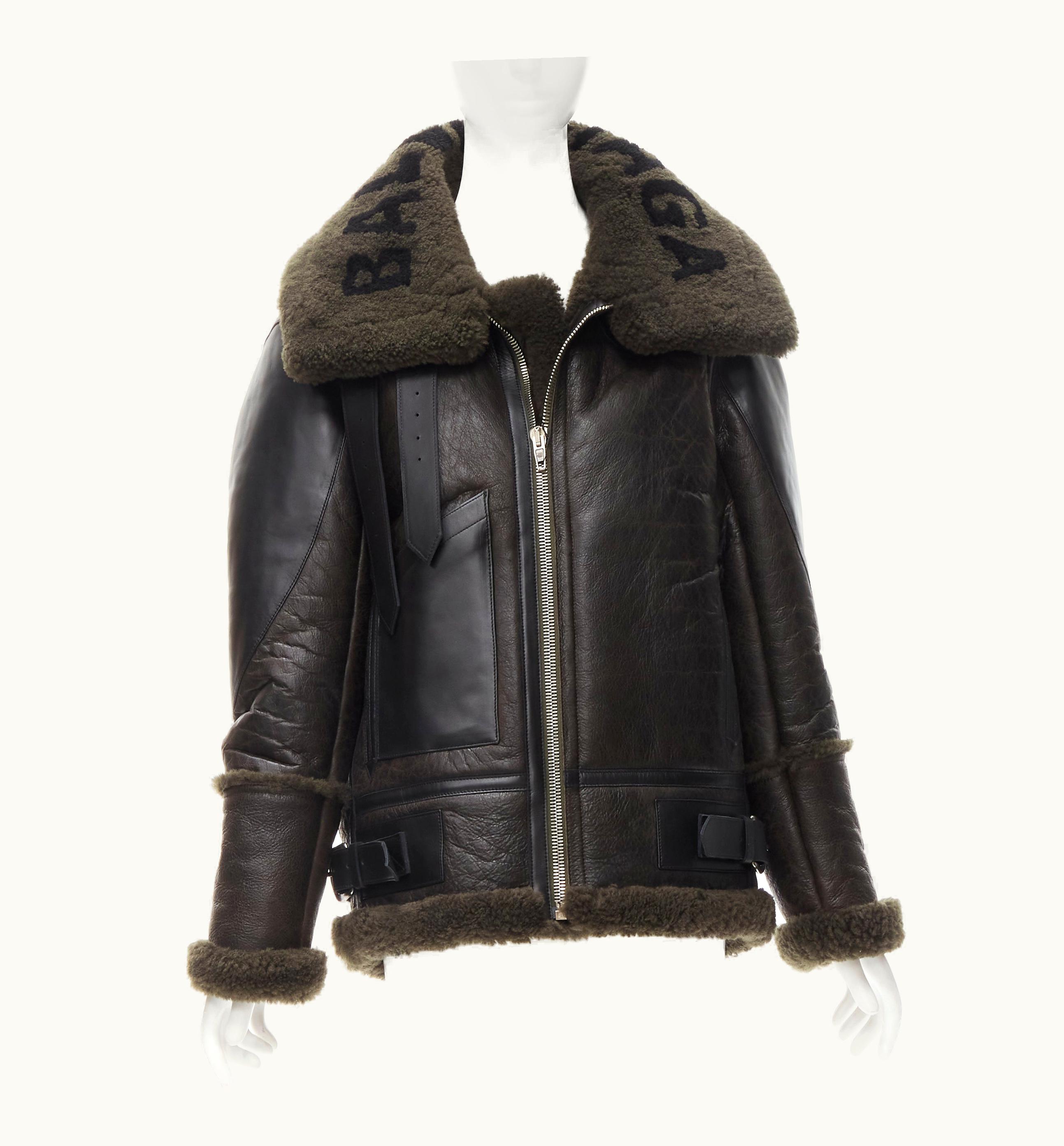 Balenciaga Demna 2018 Le Bombardier Military Green Aviator Jacket
