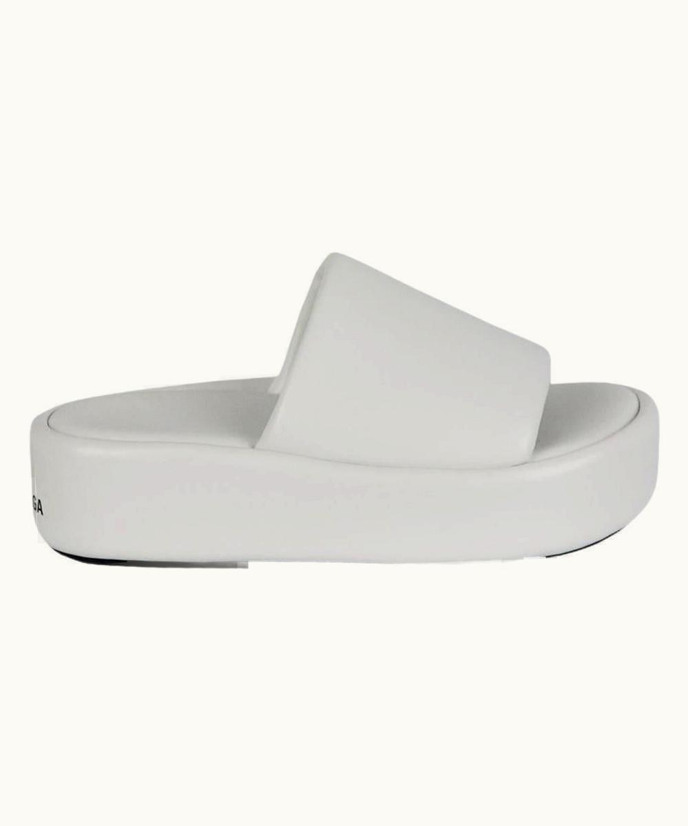 Balenciaga Rise Leather Platform Slides Eu 38 Us