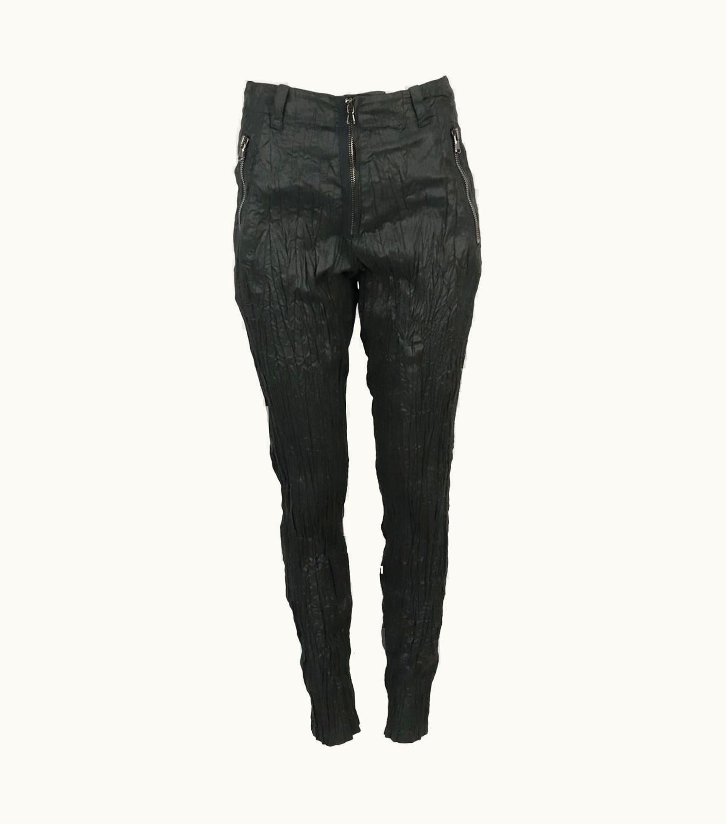 Balenciaga Balenciaga Crushed Faux Suede Straight Leg Pants U