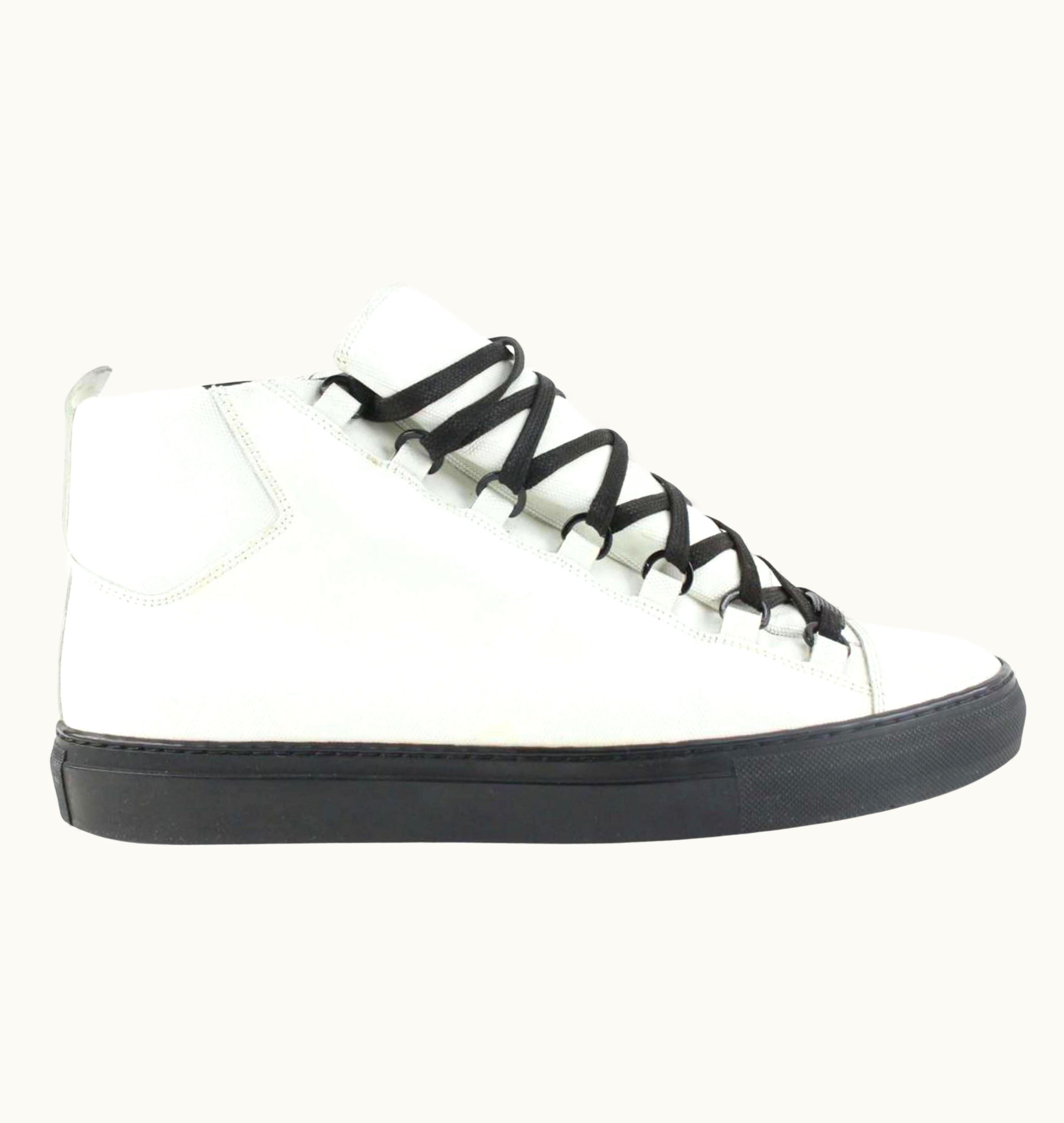 Balenciaga Balenciaga Men' White Black Arena Sneaker 3ba1221