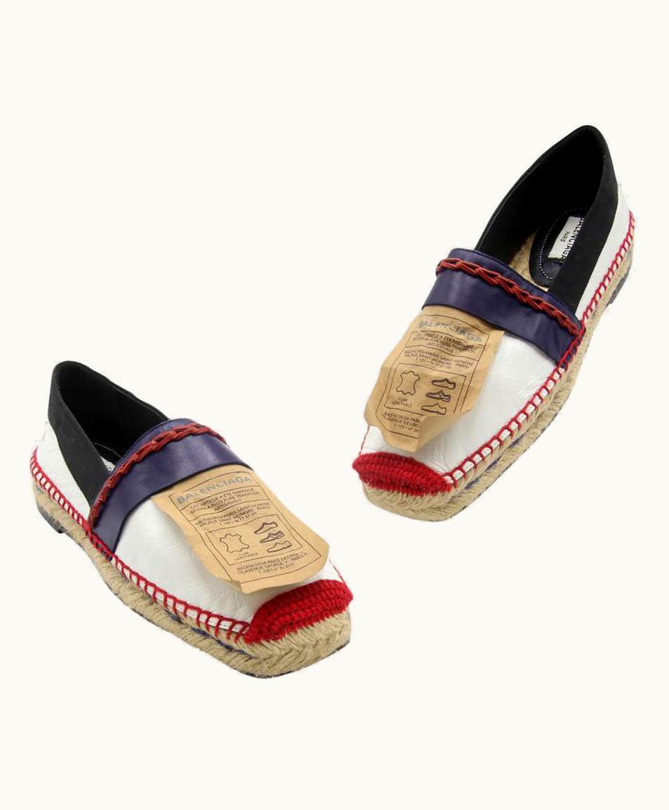 Balenciaga Balenciaga Espadrille Color Block 36 Leather Emblem Flats Bb-0204n-0006