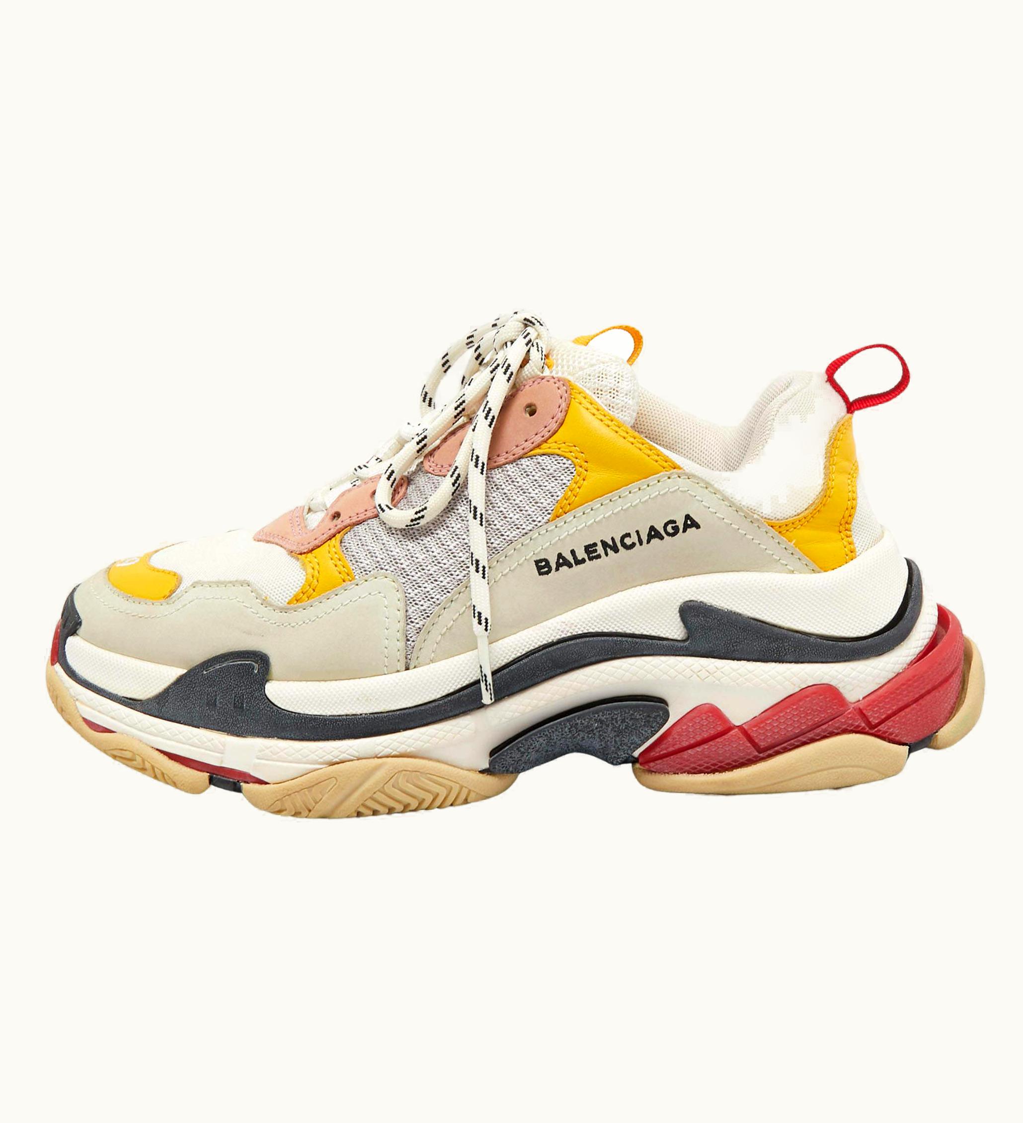 Balenciaga Balenciaga Multicolor Mesh And Leather Triple Sneakers UZ0588654