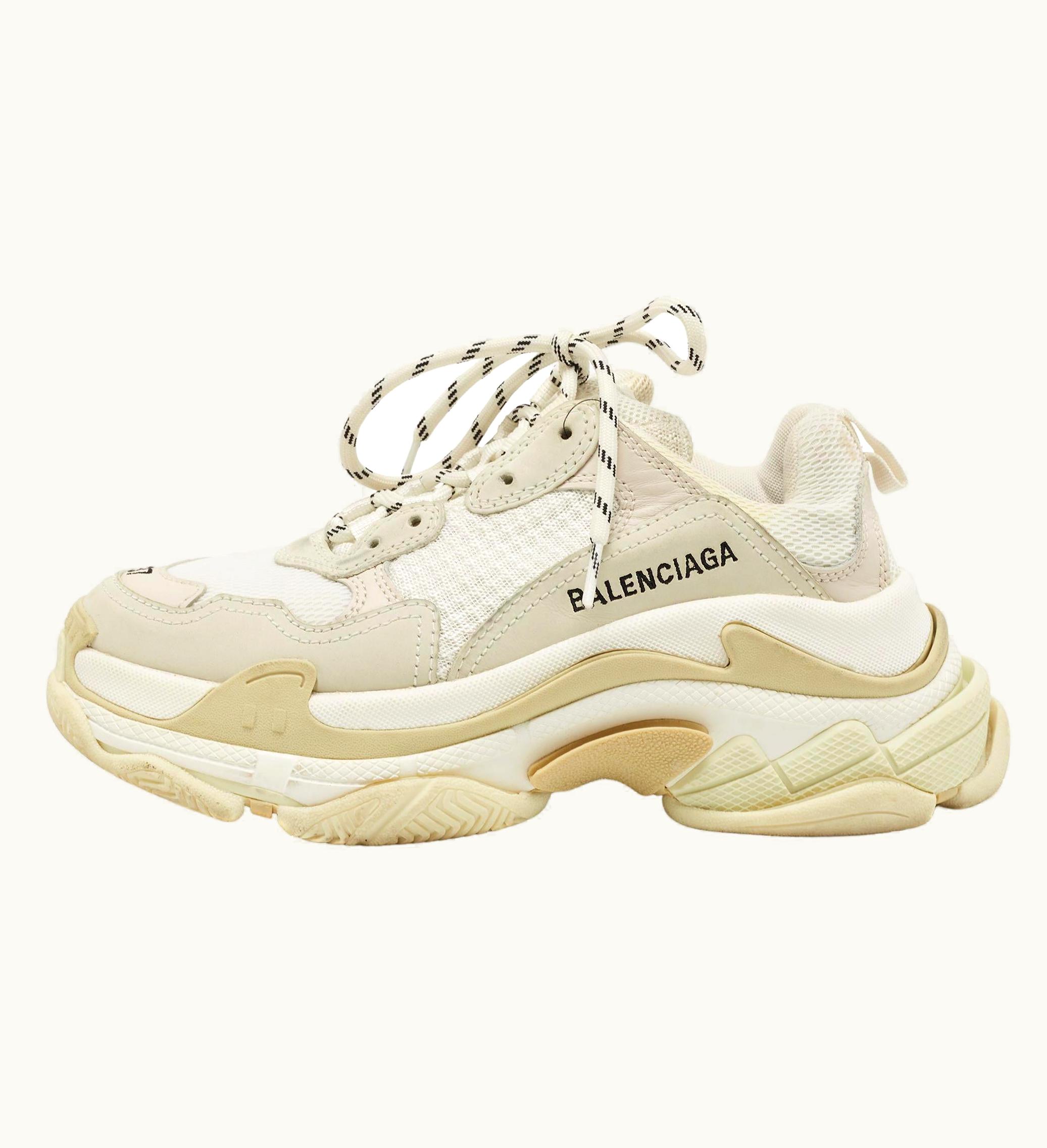 Balenciaga Balenciaga Tricolor Mesh And Leather Triple Sneakers