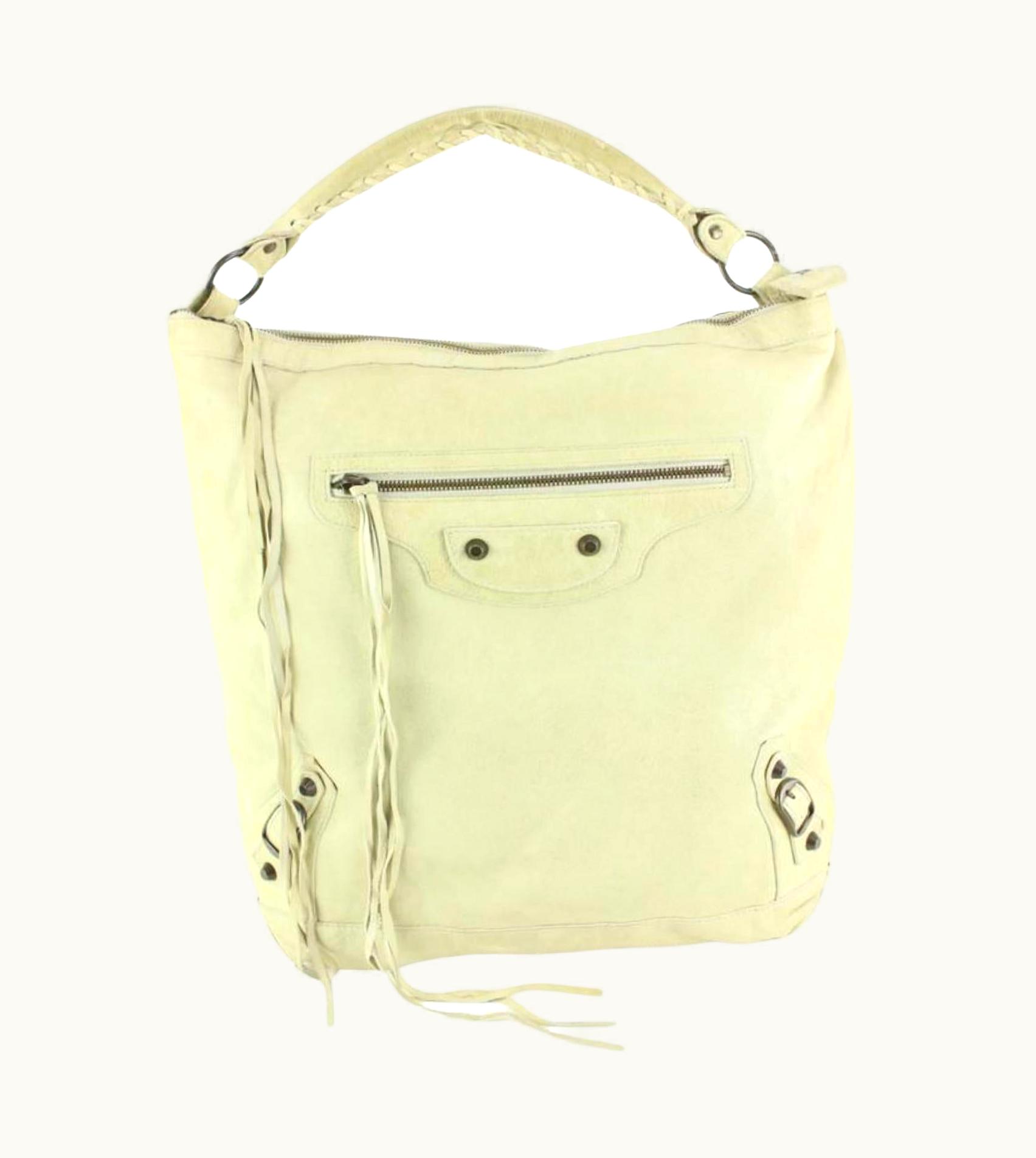 Balenciaga Balenciaga Ivory Beige Leather The Day One Hobo Bag 97ba52s