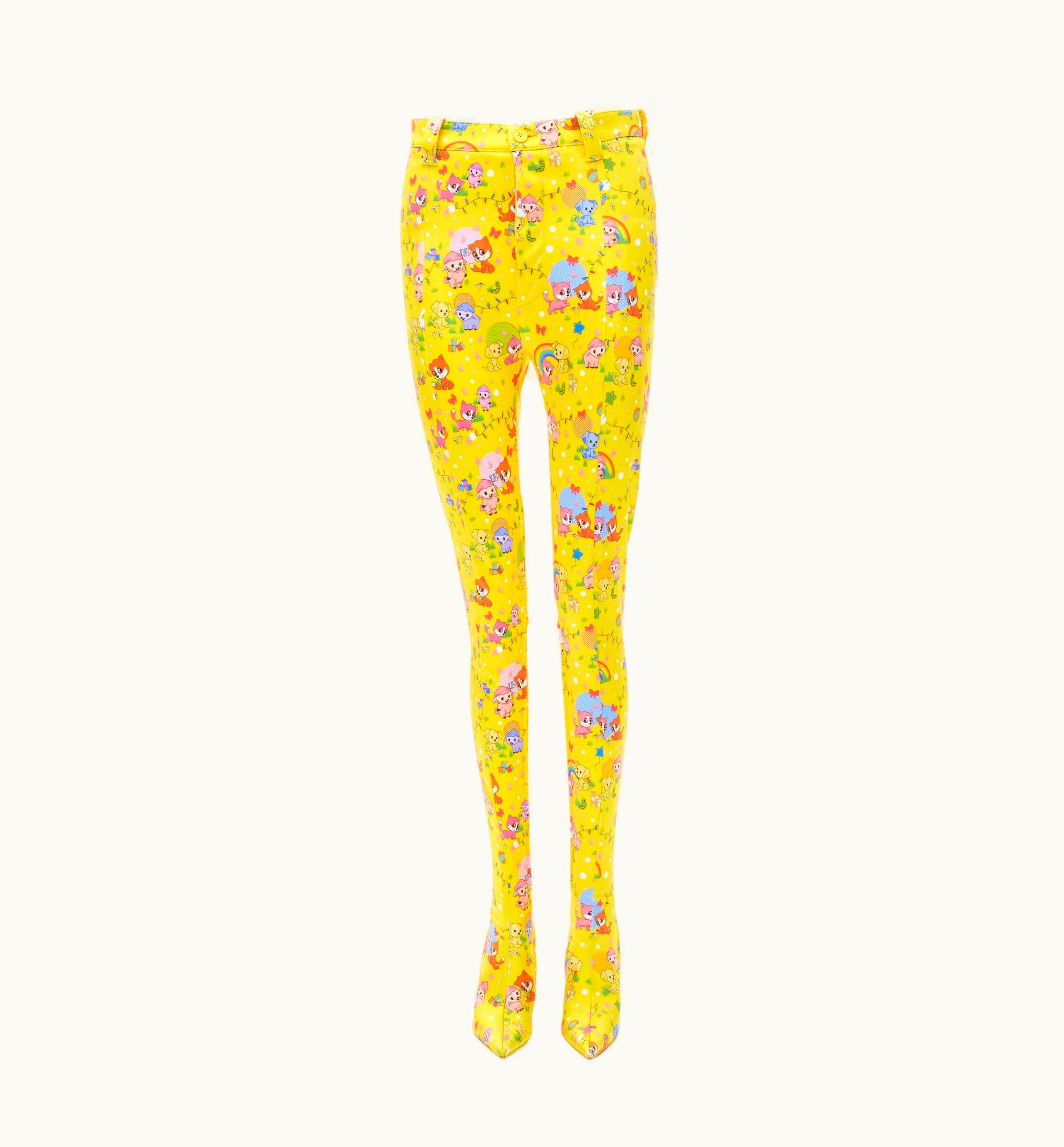 Balenciaga Rare Balenciaga 2018 Pantashoes Knife Yellow Puppy Cartoon Pant Boots