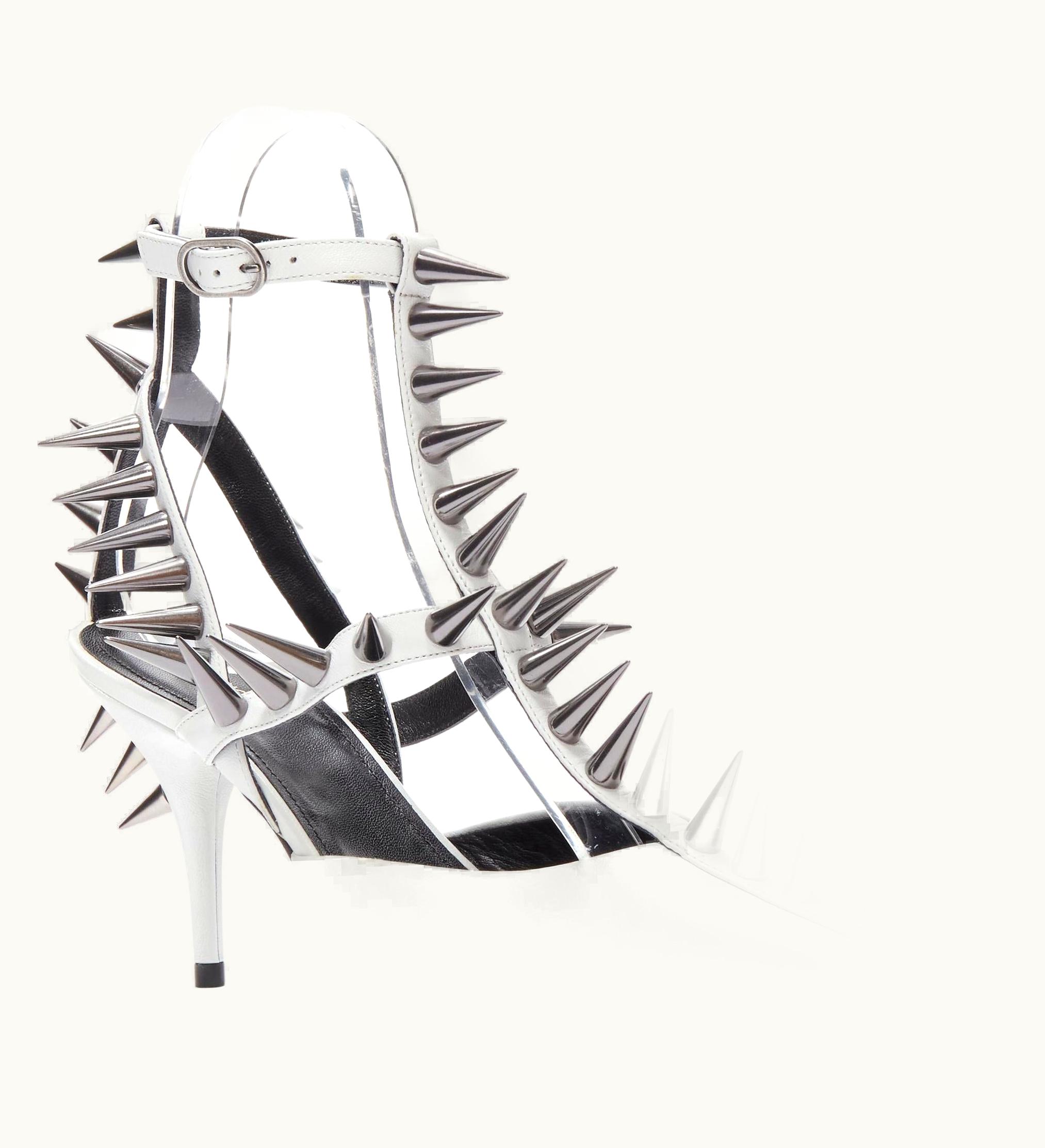 Balenciaga Balenciaga Demna 2018 Runway White Knife Spike Punk Caged Pump