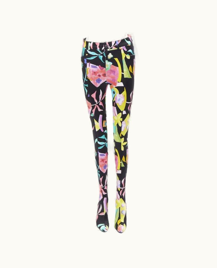 Balenciaga Balenciaga Runway Demna Pantashoe Floral High Heel Boots Pants