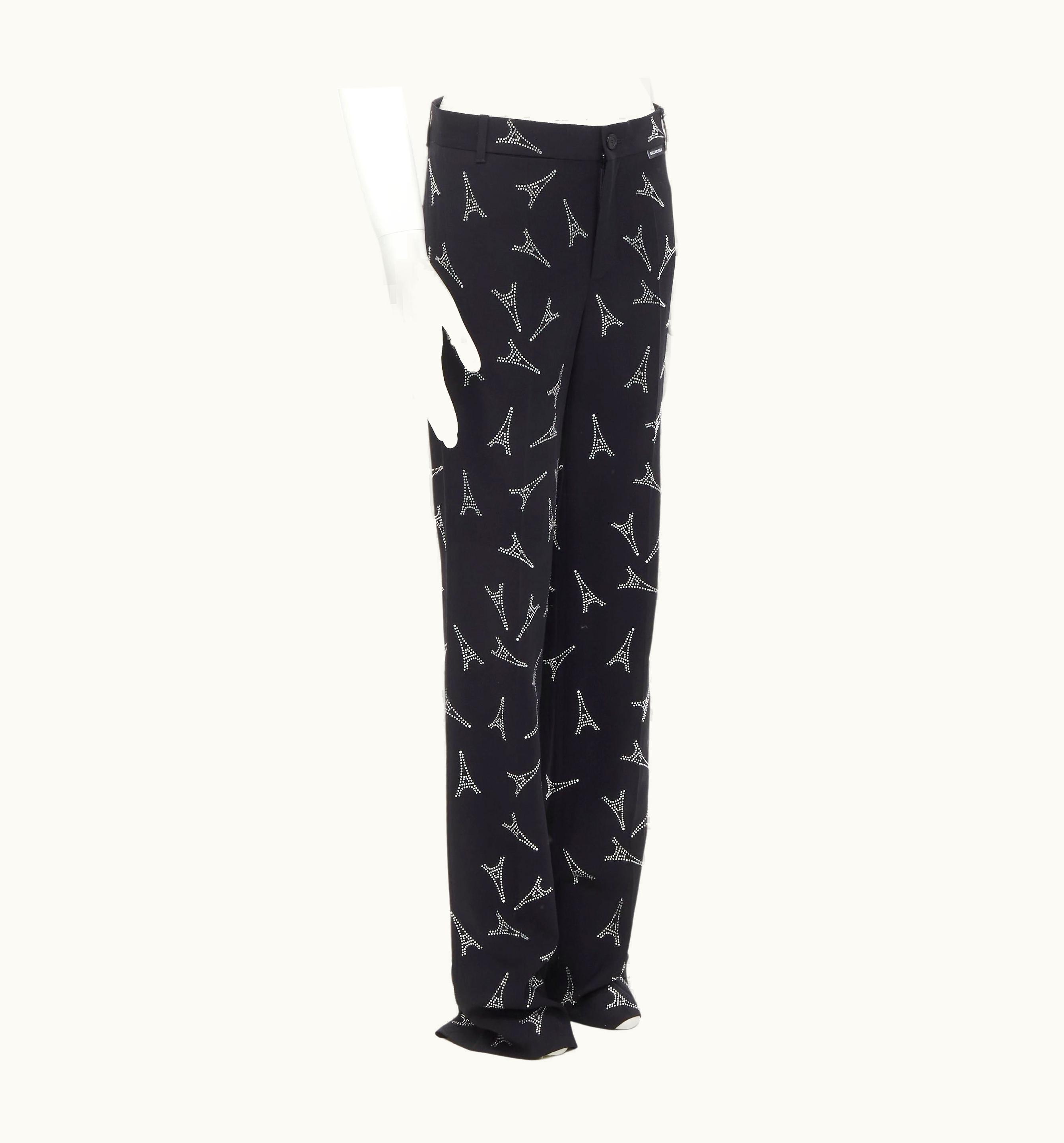Balenciaga Balenciaga Demna Runway 2019 Eiffel Tower Crystal Trousers Pants