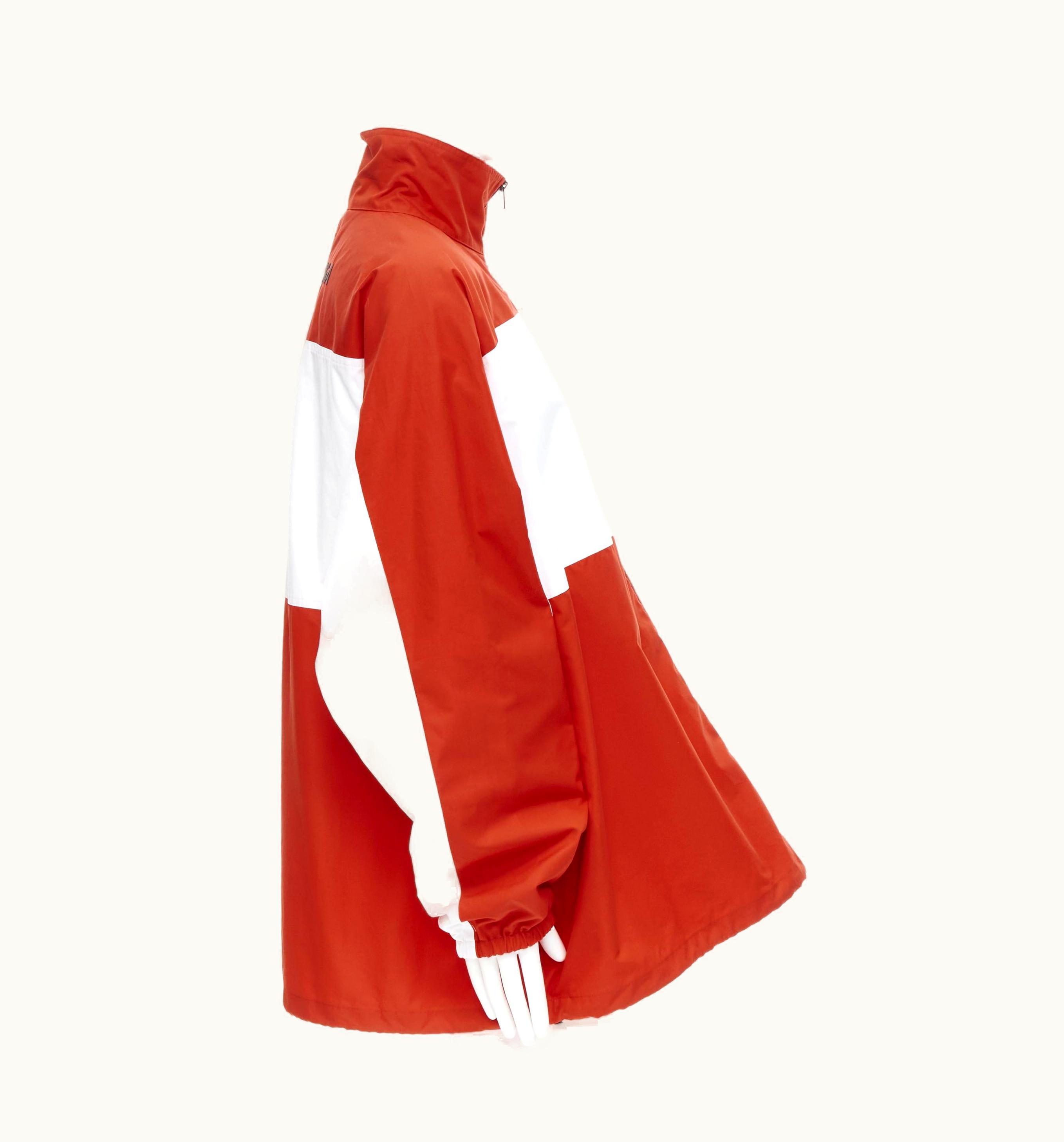 Balenciaga Balenciaga Y2k Red White Colorblocked Logo Poplin Track Jacket UZ0588729