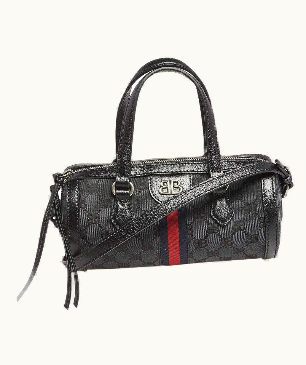 Balenciaga Balenciaga Gucci Black Canvas And Leather The Hacker Project Boston Bag UZ0588762