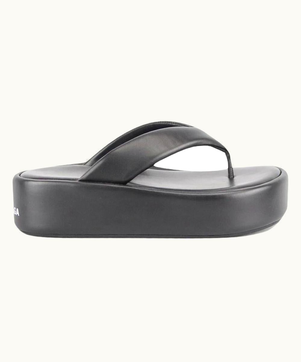 Balenciaga Balenciaga Rise Leather Platform Flip Flops Eu 38 Us