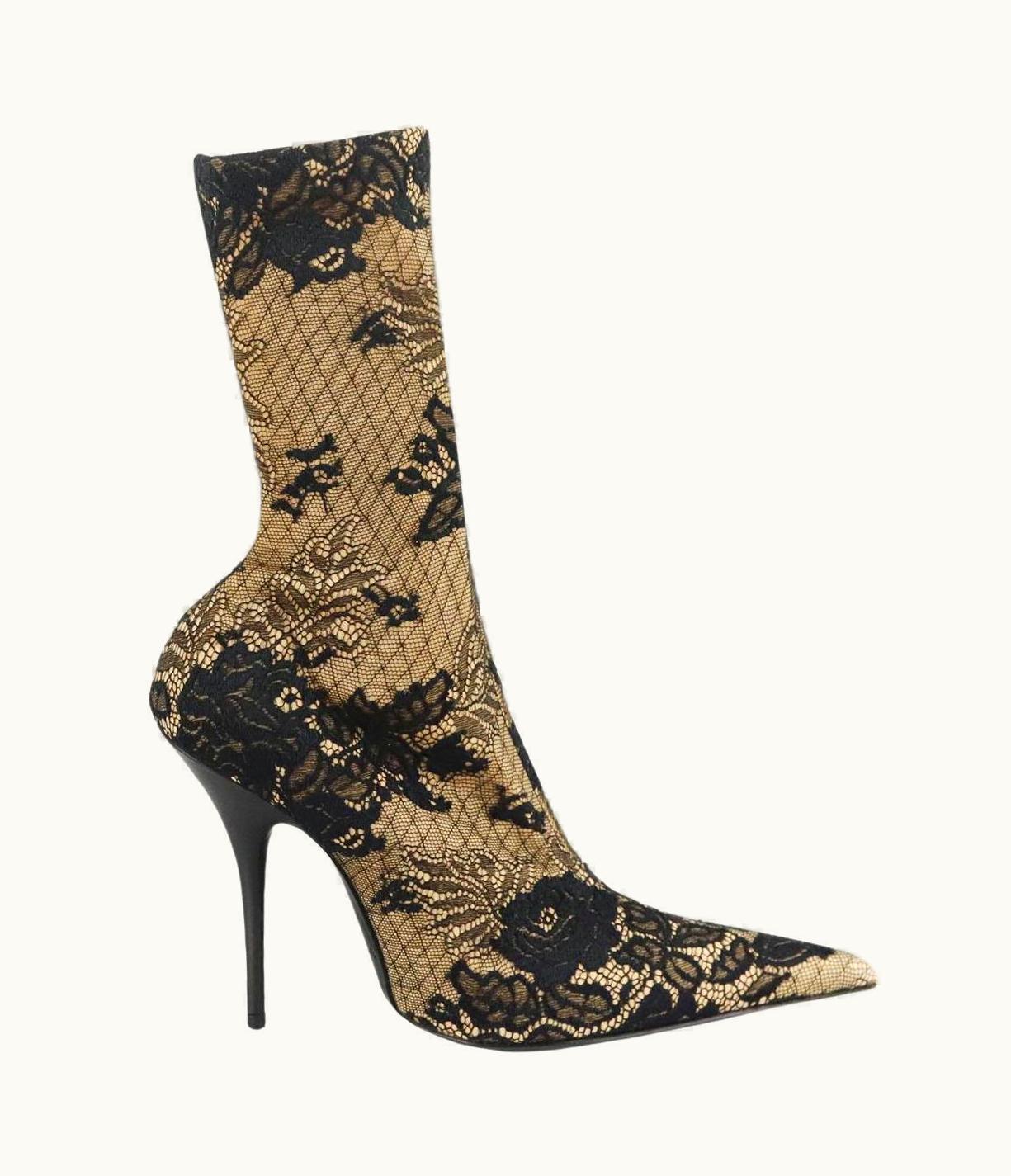 Balenciaga Balenciaga Knife Stretch Lace Ankle Boots Eu 38 Us