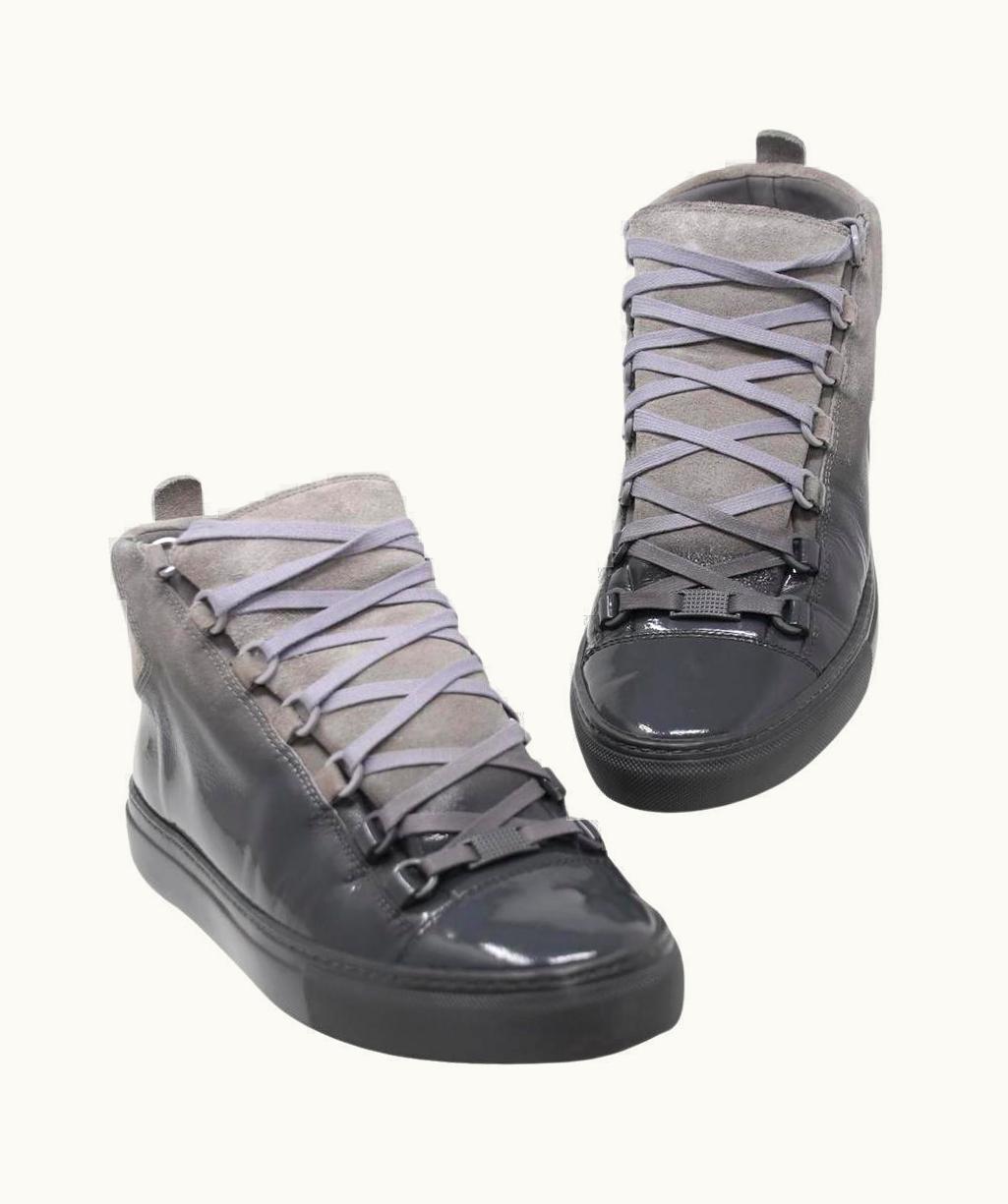 Balenciaga Balenciaga Laced High Top 8.5 Leather Arena Suede Sneakers Bl-0923p-0002