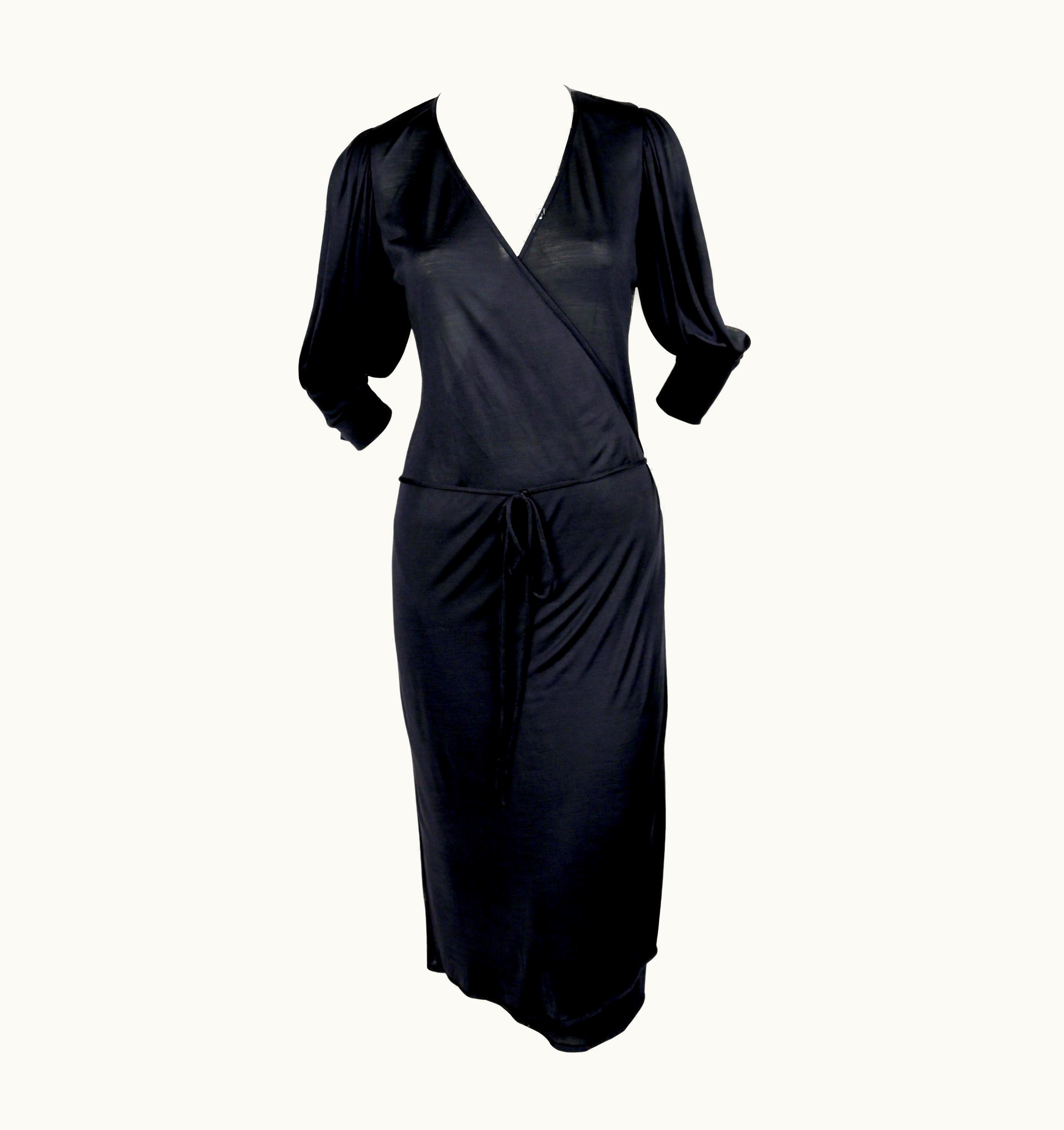 Balenciaga 2000 Balenciaga Le Dix By Nicolas Ghesquiere Jersey Wrap Dress