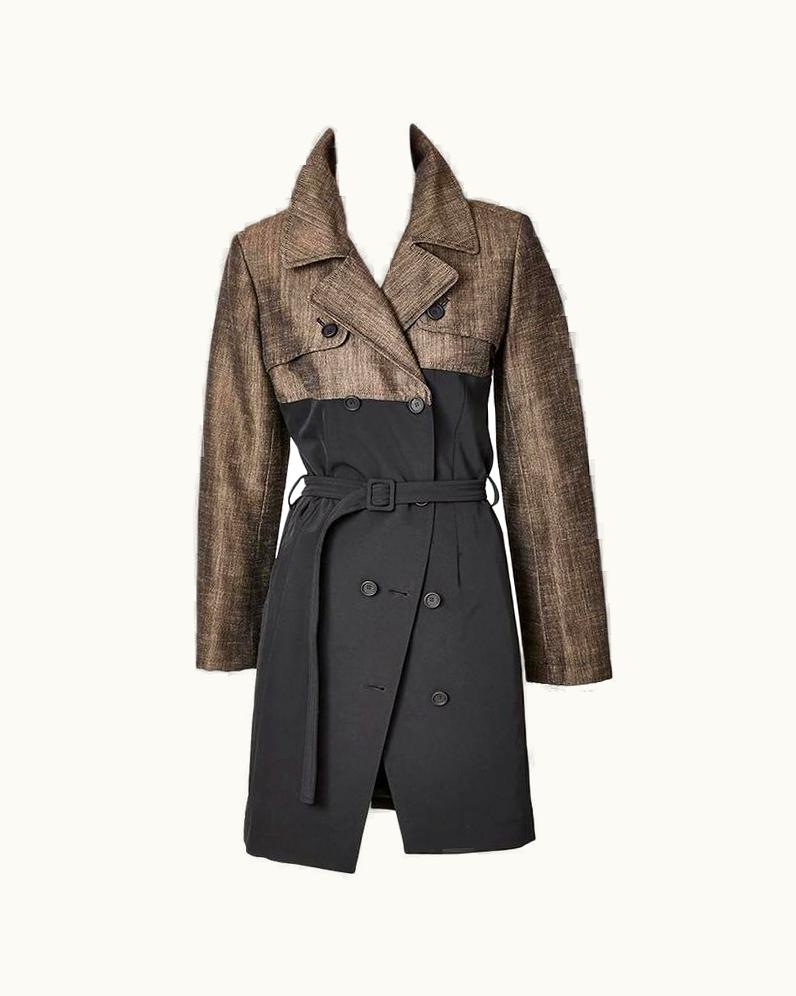 Balenciaga Balenciaga Color Block Belted Trench