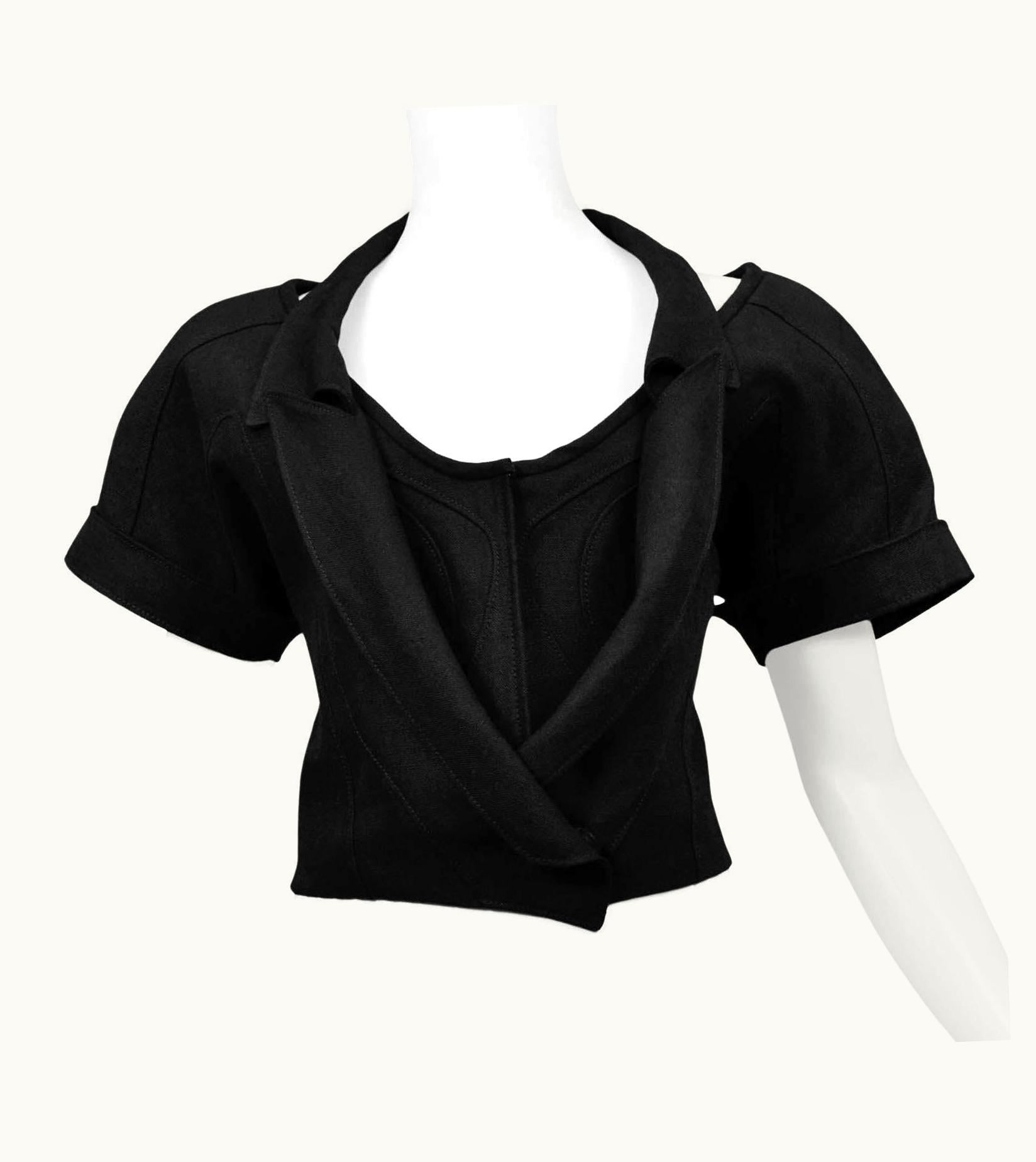 Balenciaga Balenciaga Black Corset Jacket 2004