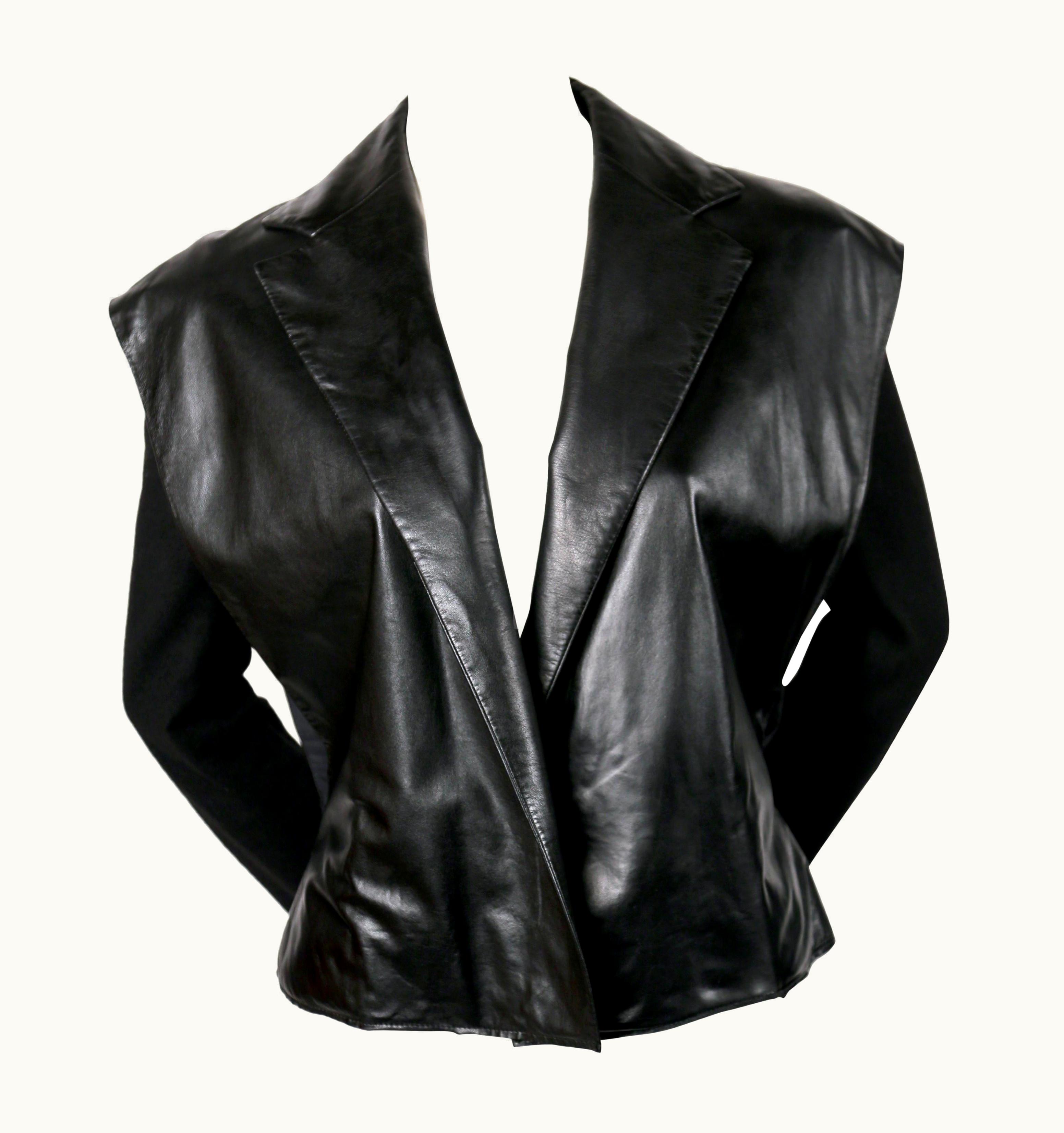 Balenciaga Nicolas Ghesquiere For Balenciaga Runway Leather Jacket 1999