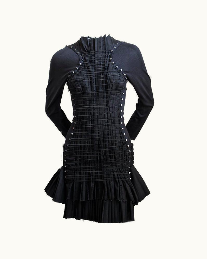 Balenciaga Balenciaga 'le Dix' Runway Dress With Broderie Anglaise  2001