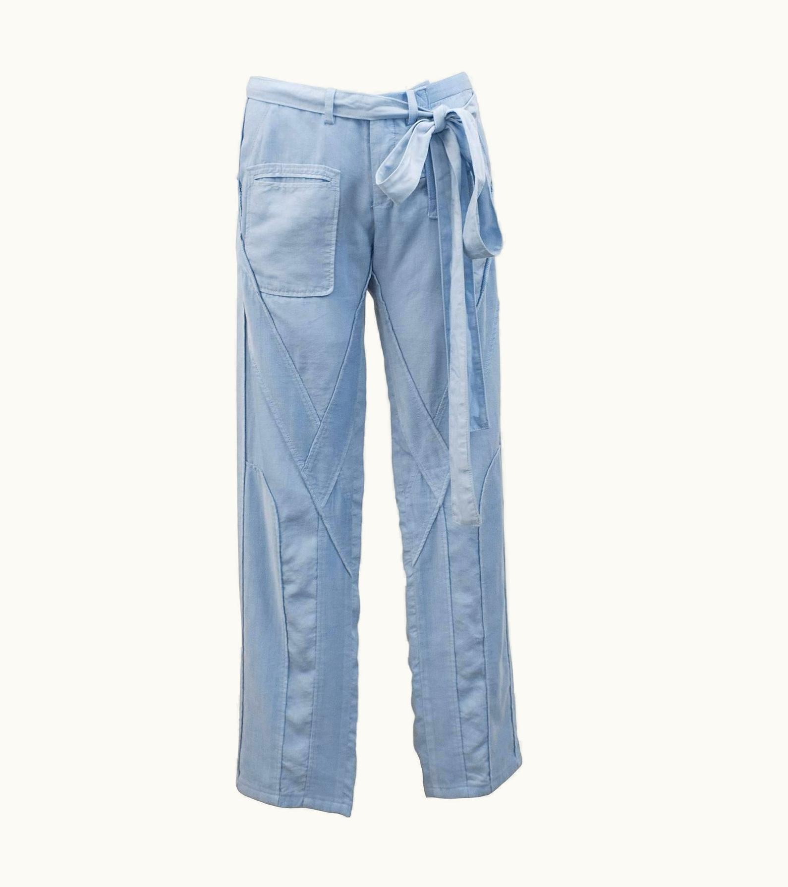Balenciaga Balenciaga By Nicolas Ghesquière Blue Cotton And Corduroy Cargo Pants, S/S 2002 UZ0589124