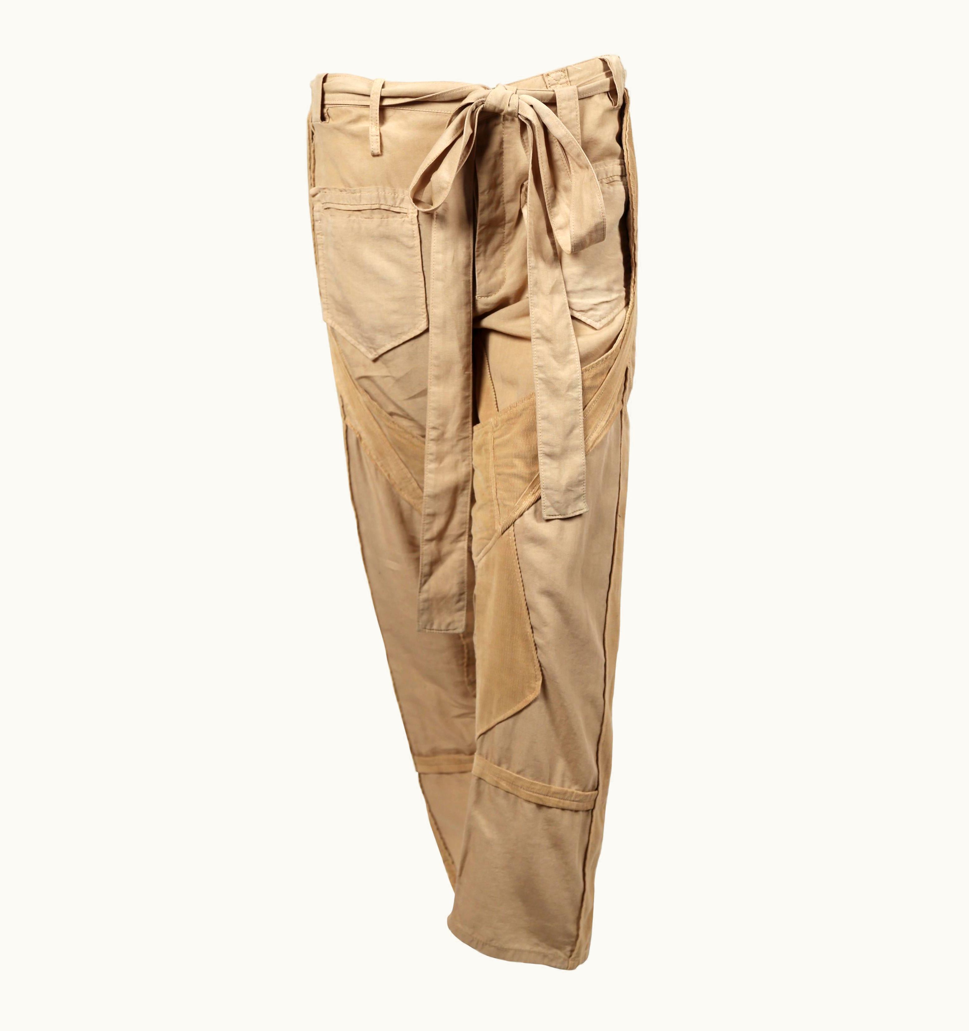 Balenciaga Balenciaga By Nicolas Ghesquiere Tan Cargo Runway Pants 2002