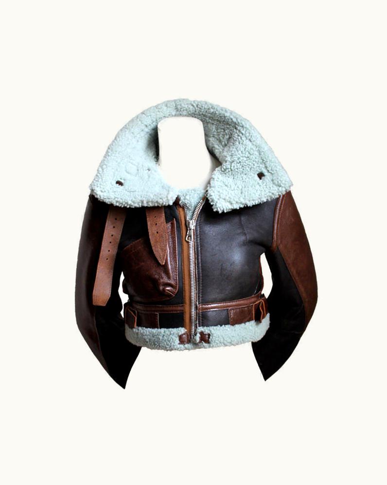 Balenciaga Very Rare Balenciaga Fall 2003 Cropped Shearling Aviator Coat UZ0589129