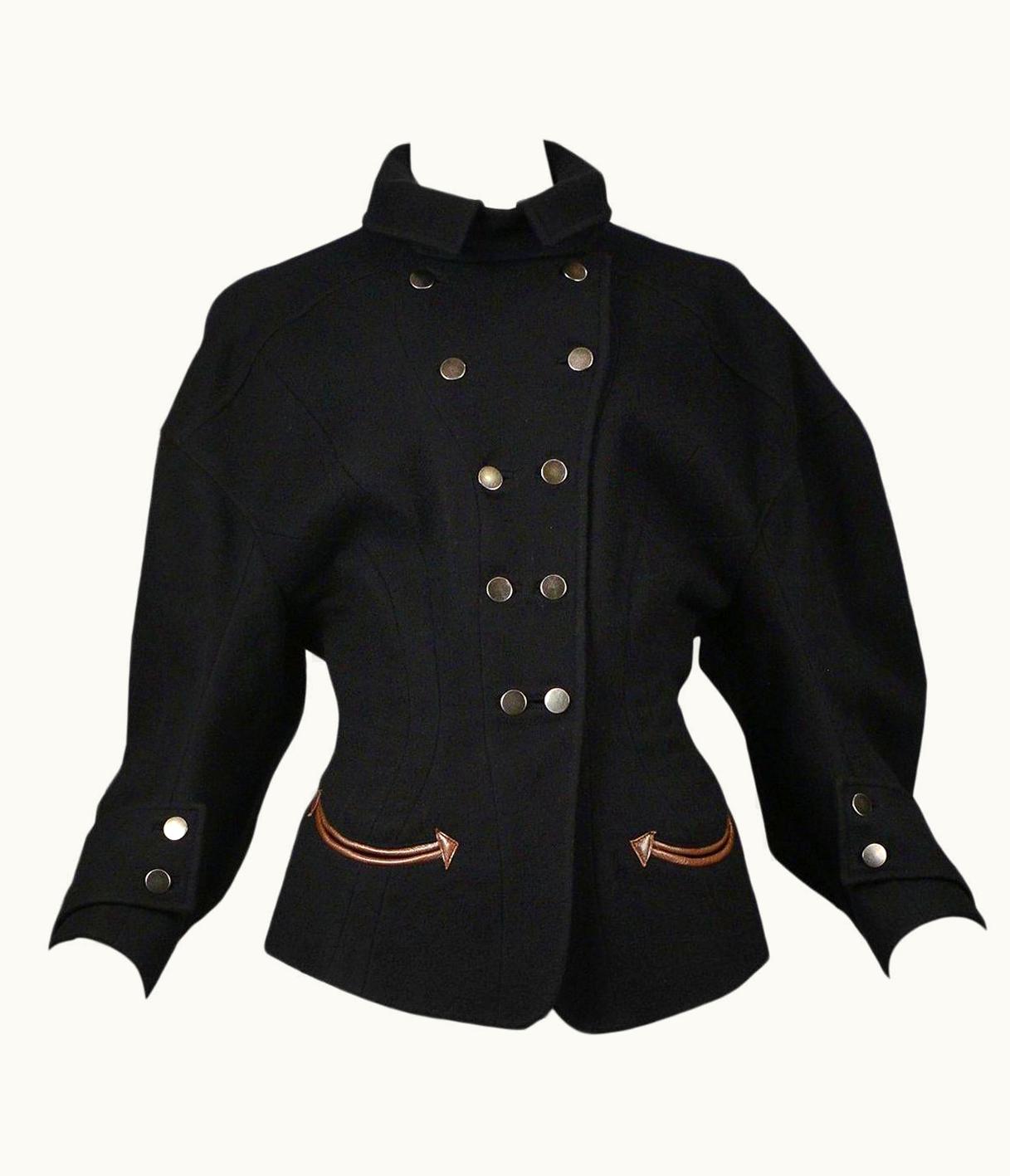 Balenciaga Balenciaga By Nicolas Ghesquiere Black Western Inspired Jacket 2003