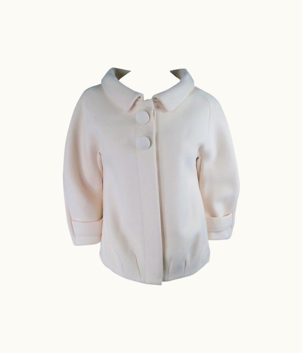 Balenciaga 2006' Balenciaga Cream Cocoon Wool Jacket