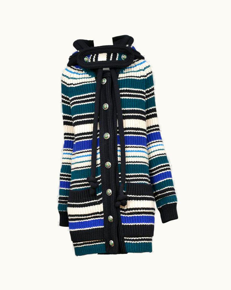 Balenciaga Balenciaga Green & White Striped Sweater 2007