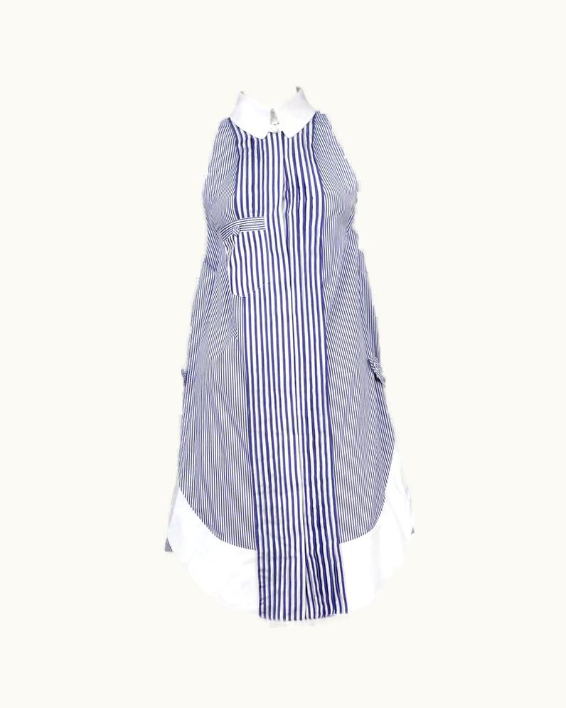 Balenciaga Balenciaga Navy & White Stripe Dress 2007