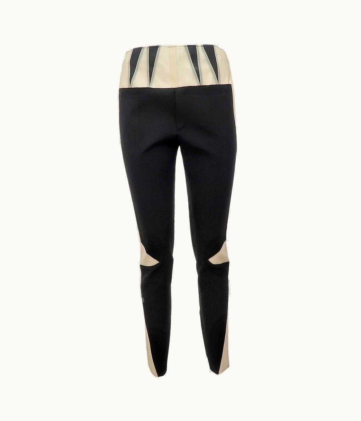 Balenciaga Balenciaga By Nicolas Ghesquière AW-2008 Wool, Latex & Leather Sci-Fi Pants