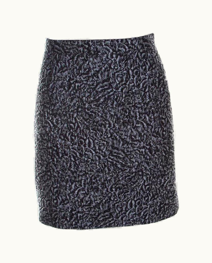 Balenciaga Balenciaga Grey Floral Embossed Jacquard Mini Skirt