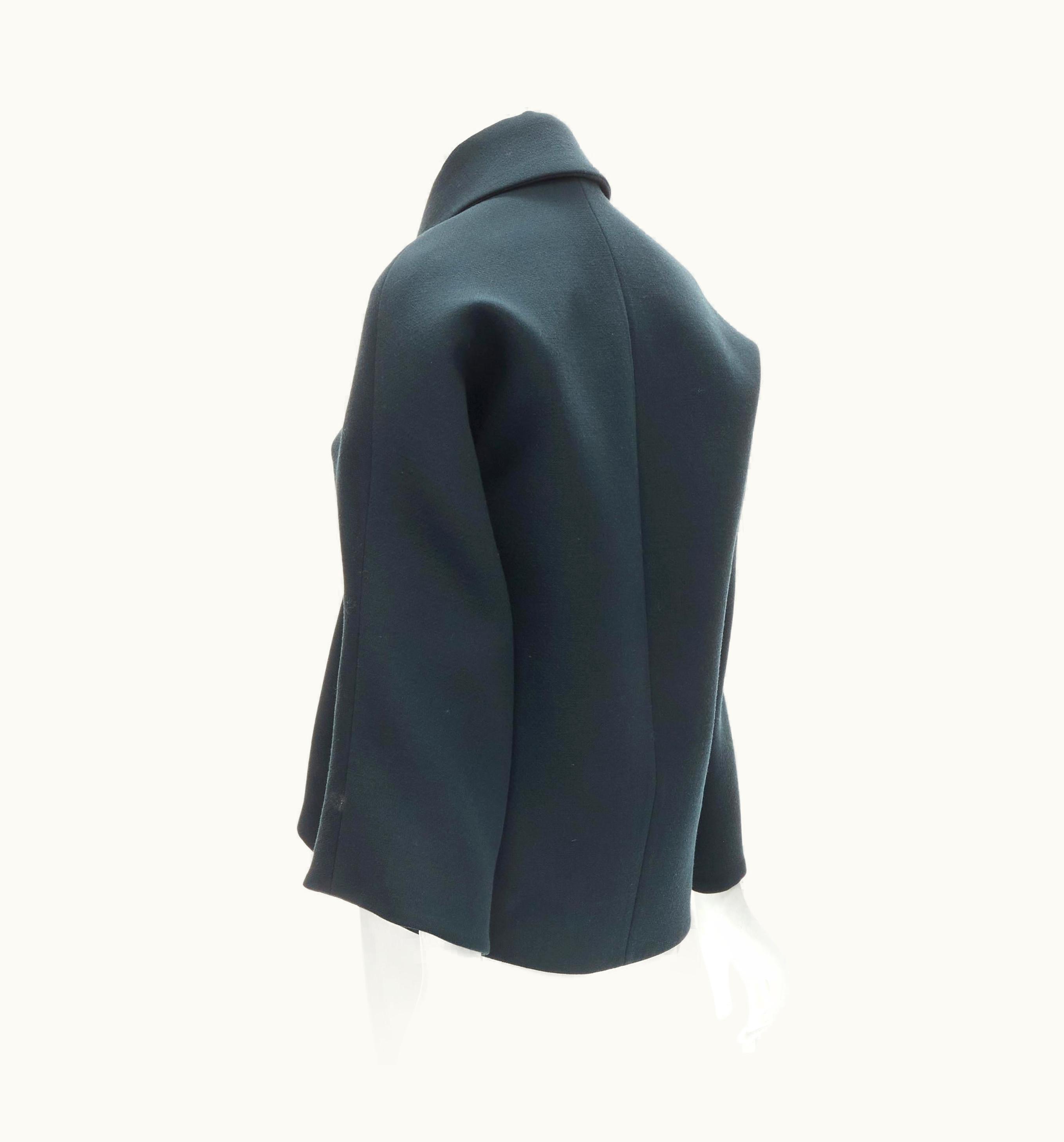 Balenciaga Balenciaga 2013 Alexander Wang Green Rounded Cocoon Back Jacket