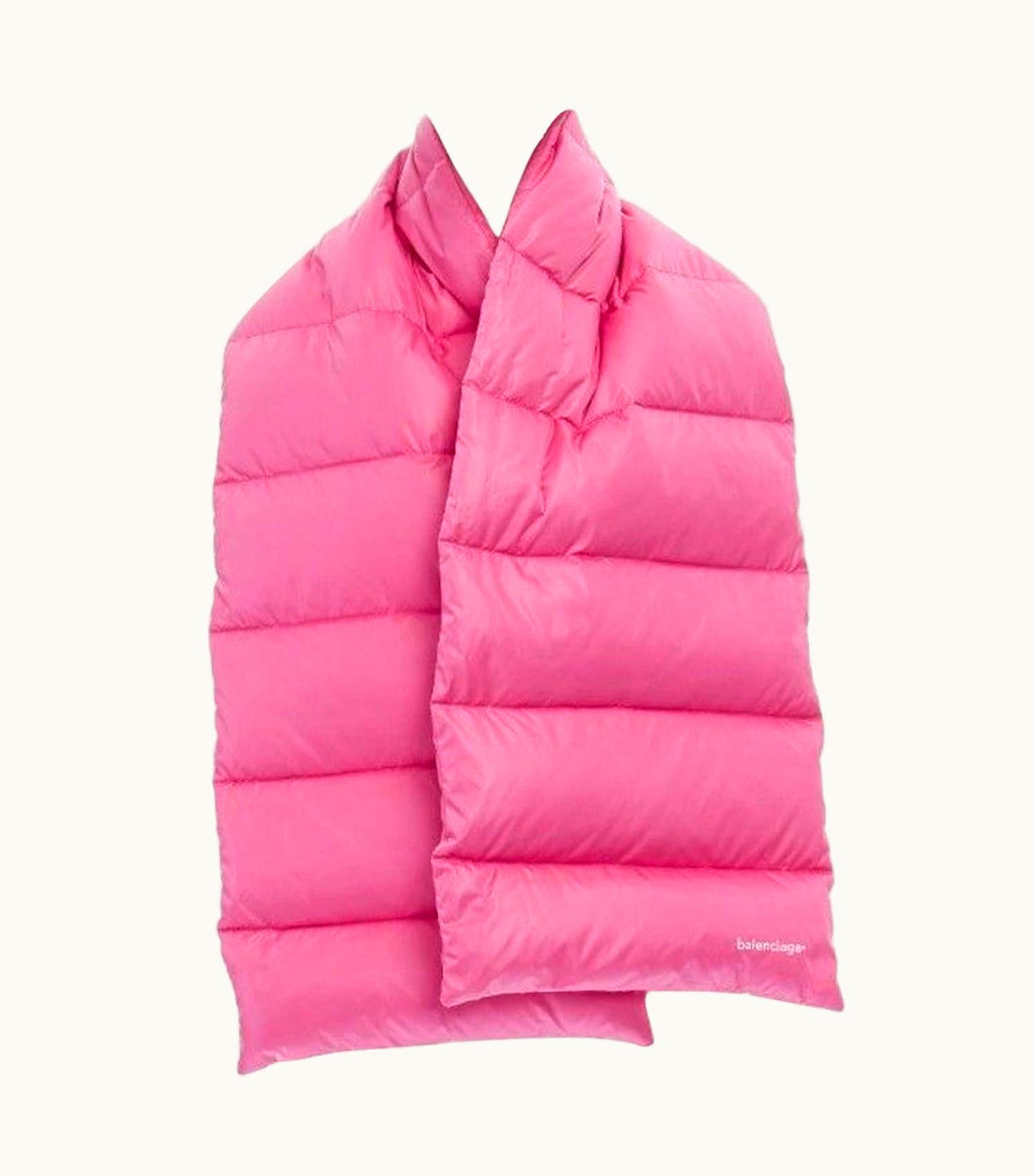 Balenciaga Balenciaga Demna 2016 Pink Down Filled Padded Quilted Scarf