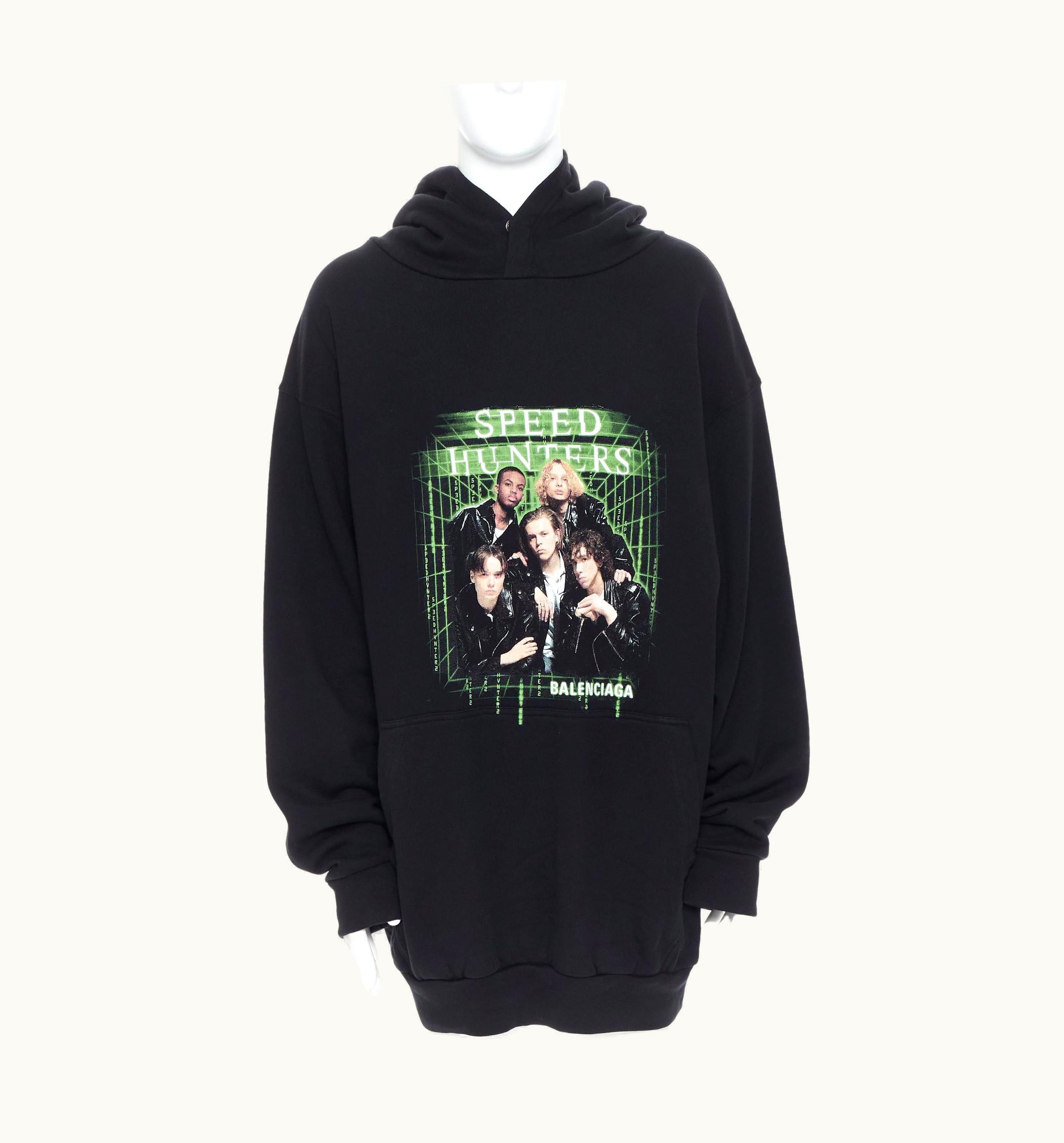 Balenciaga Balenciaga 2019 Speed Hunters Matrix Boy Band Oversized Fleece Hoodie UZ0589300