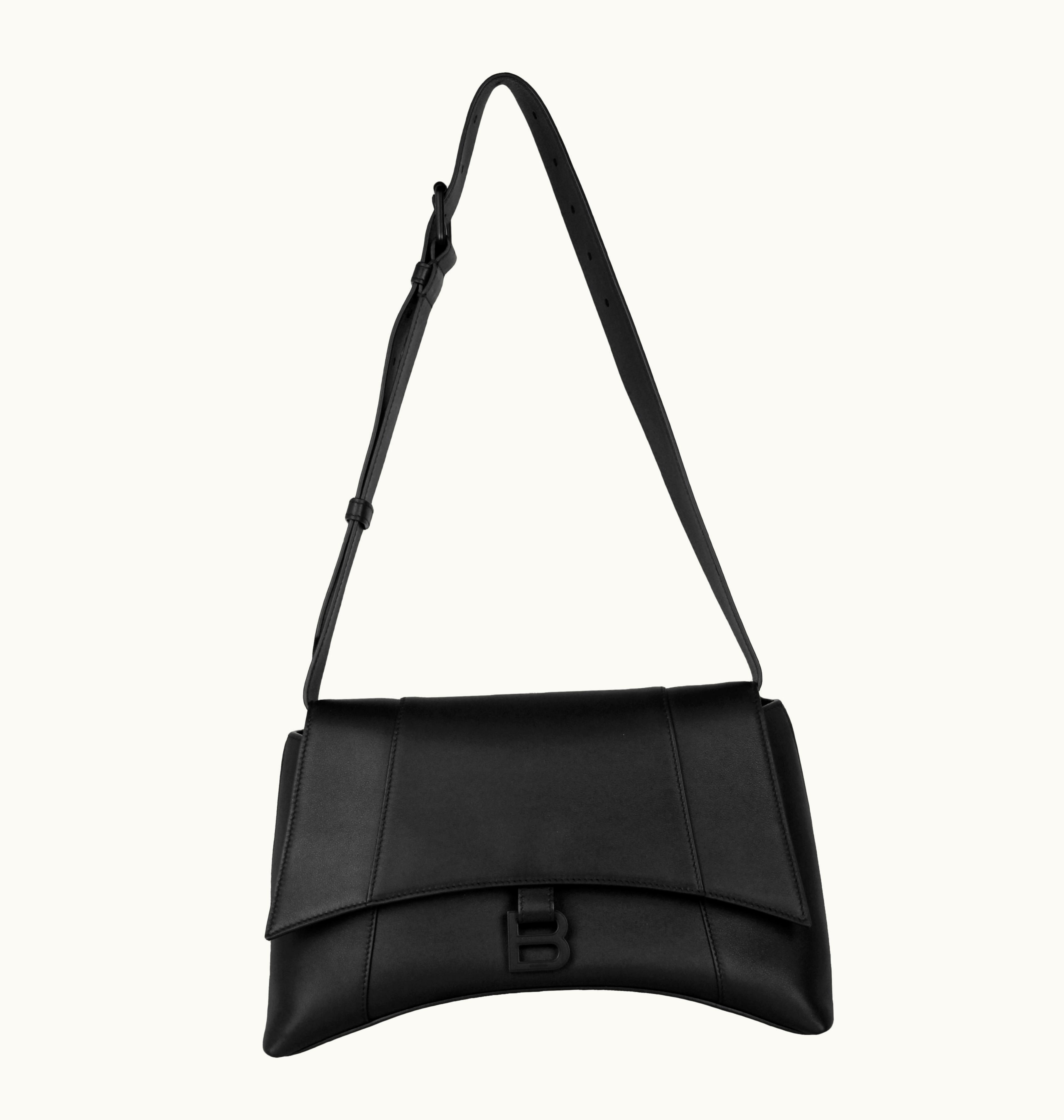 Balenciaga Balenciaga Black On Black Downtown Medium Shoulder Bag Rt. $2