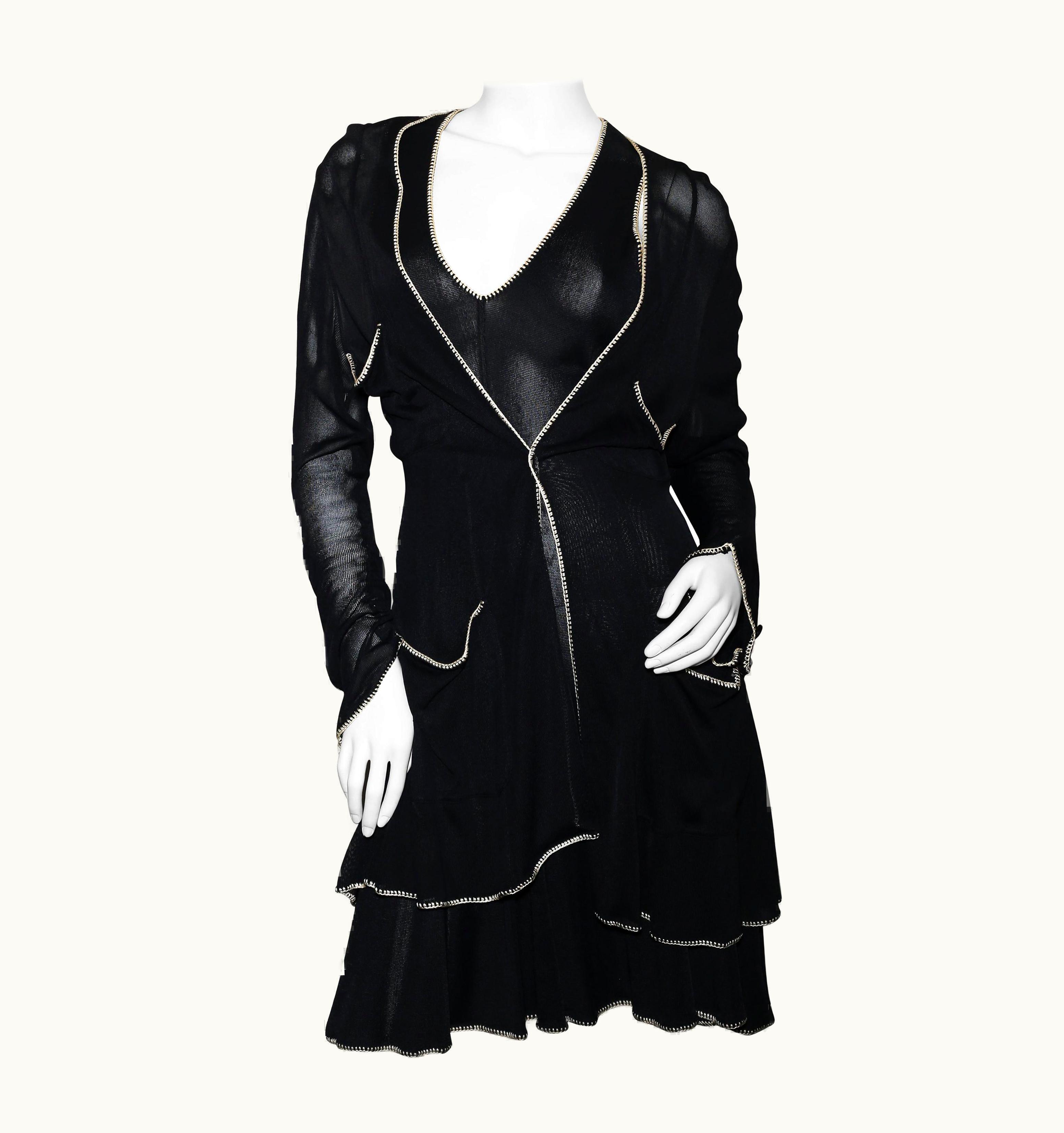 Chanel The Little Black Dress By Chanel Black And White Silk Sculpted Figure
