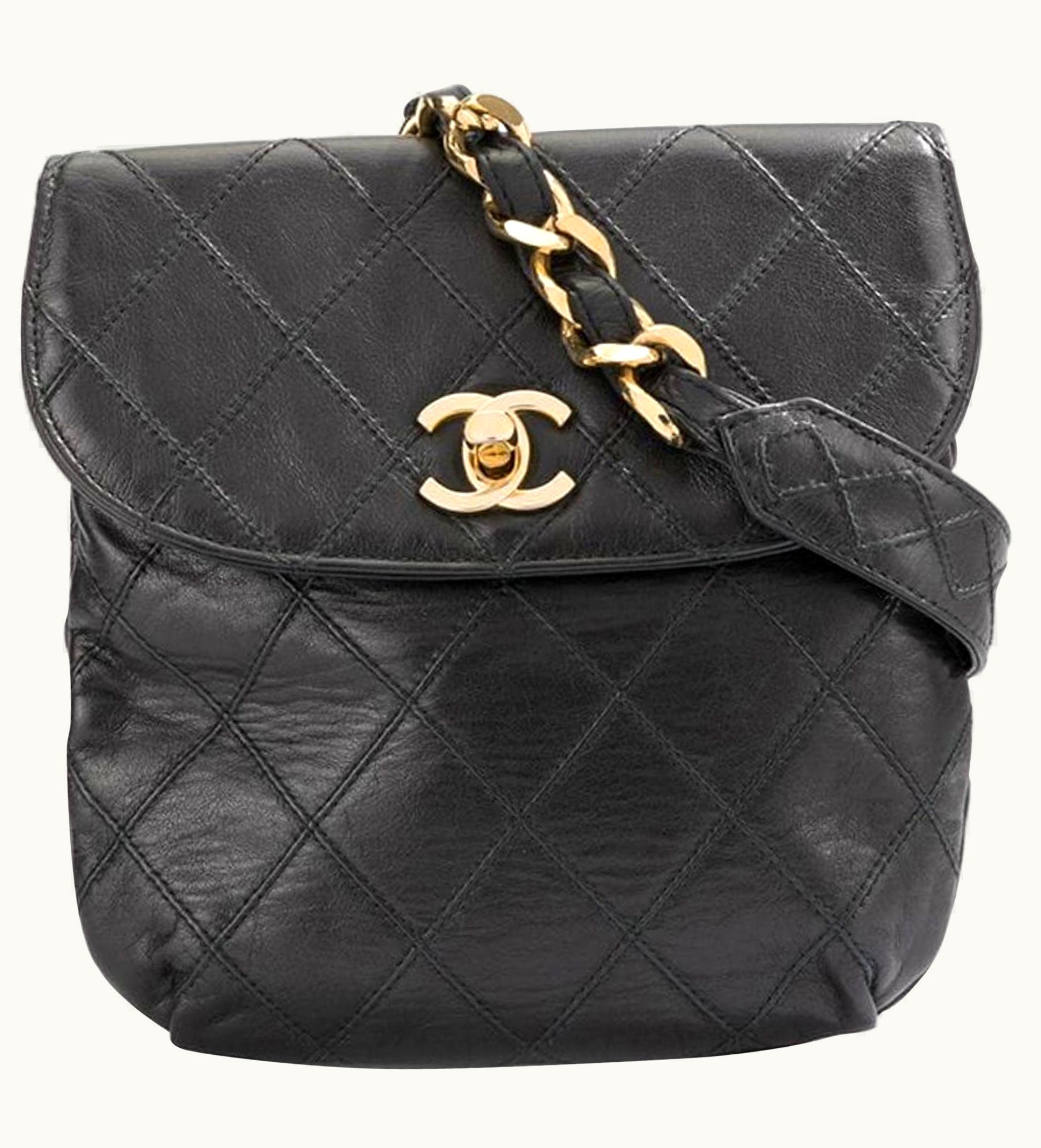 Chanel Chanel Vintage 1995 Rare Quilted Calfskin Waist Pouch Fanny Pack Belt Bum Bag
