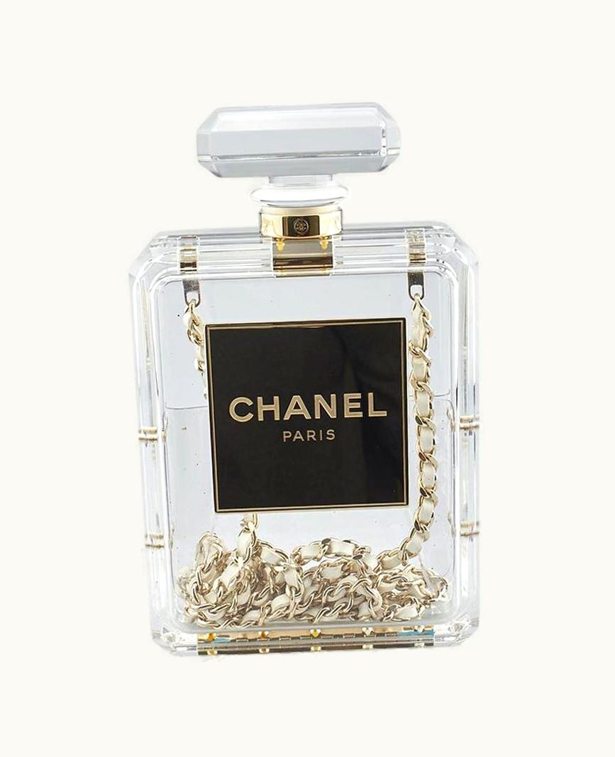 Chanel Chanel Limited Edition Transparent Bottle Minaudière Clutch Plexiglass Bag