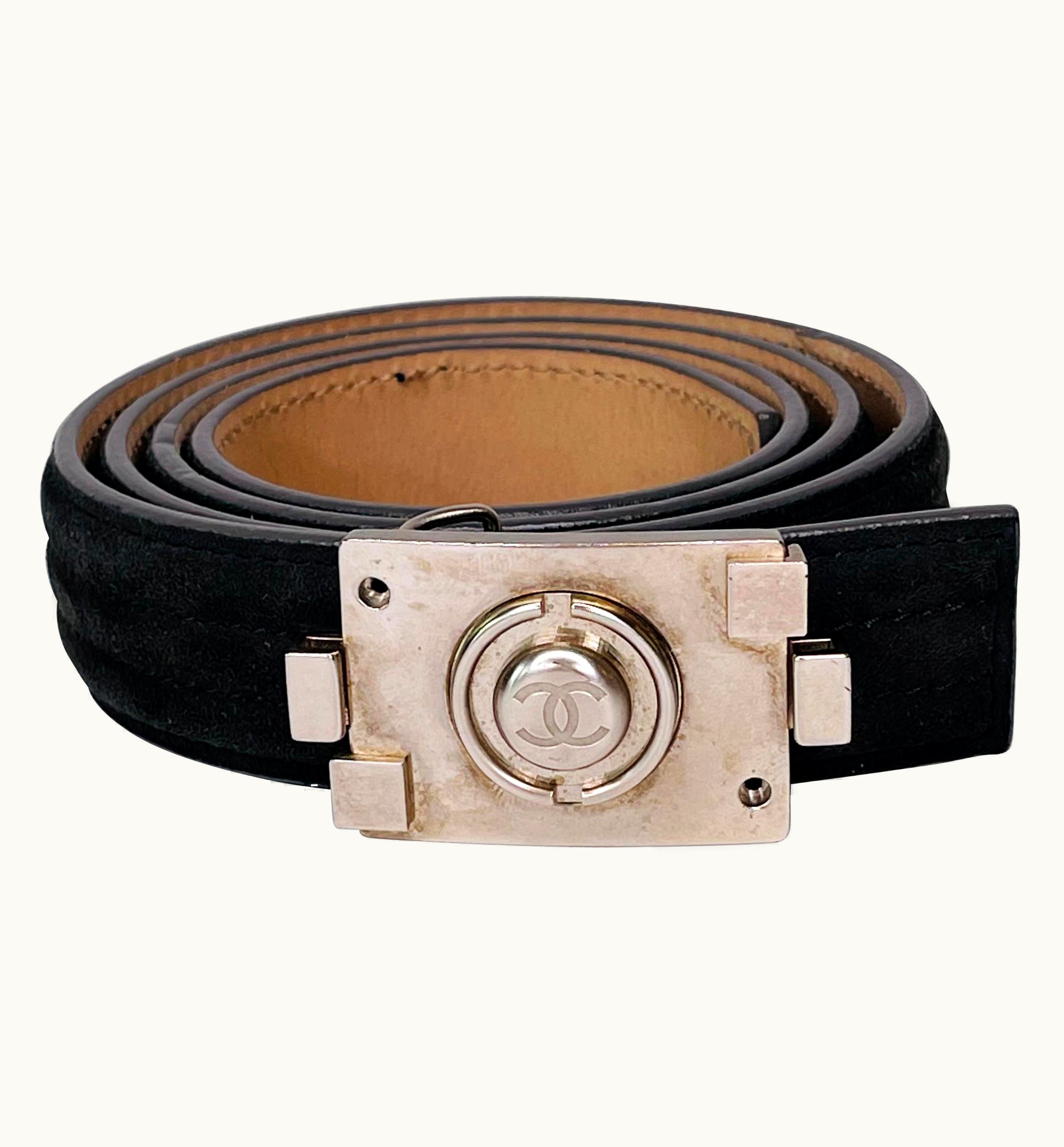 Chanel Chanel Grey Suede Boy Belt (5/38)