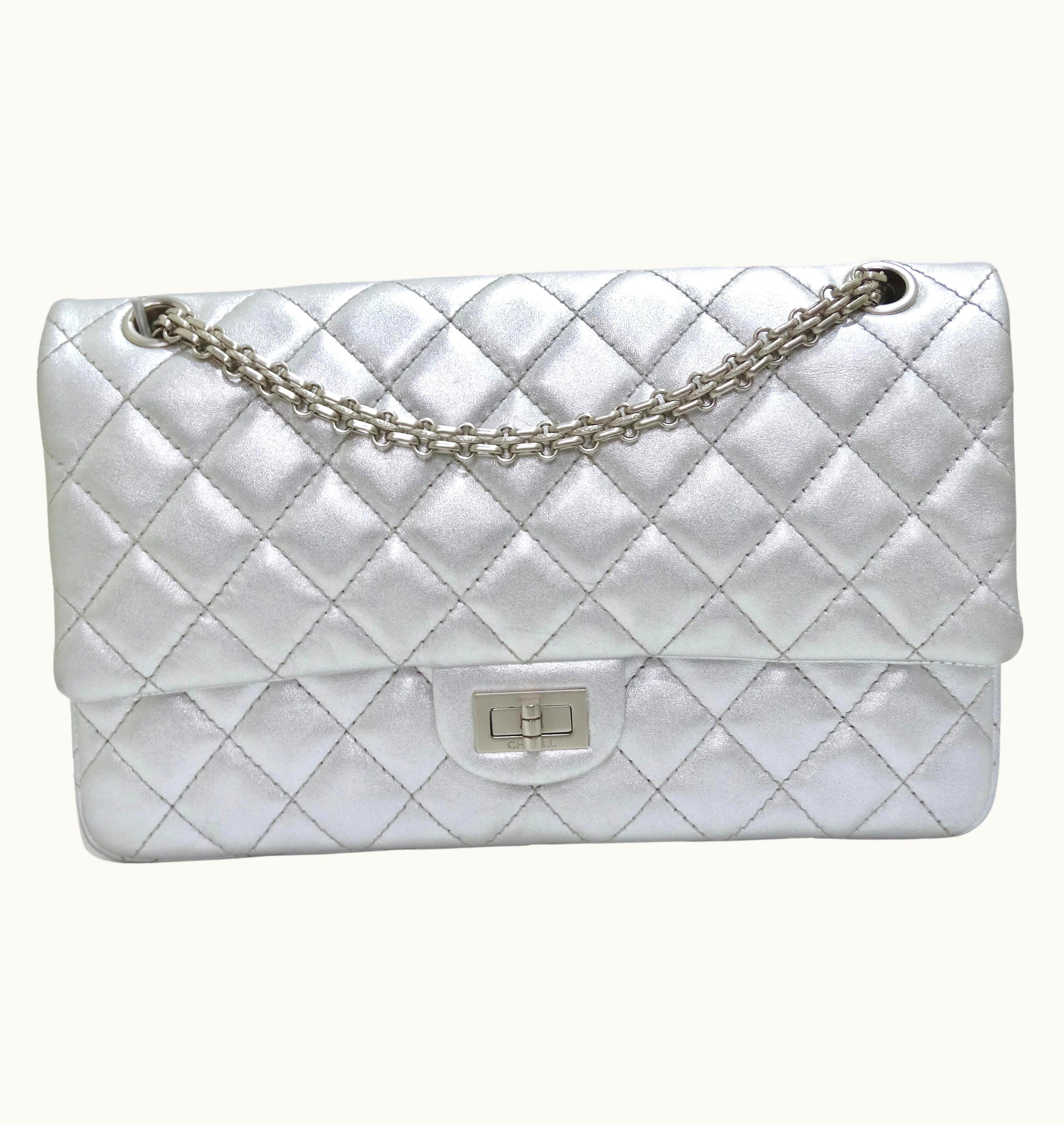 Chanel Chanel Metallic Calfskin Quilted 2.55 Reissue Jumbo Double Flap